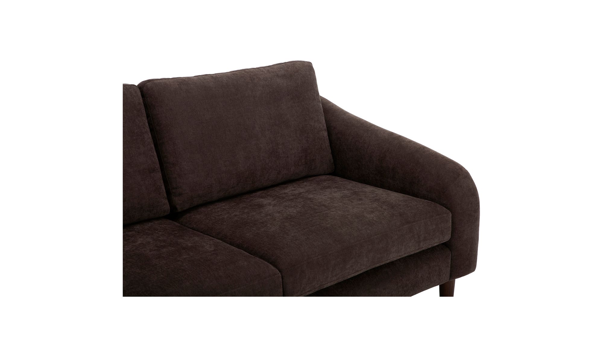 Moe's Quinn Modern Sectional - Dark Brown