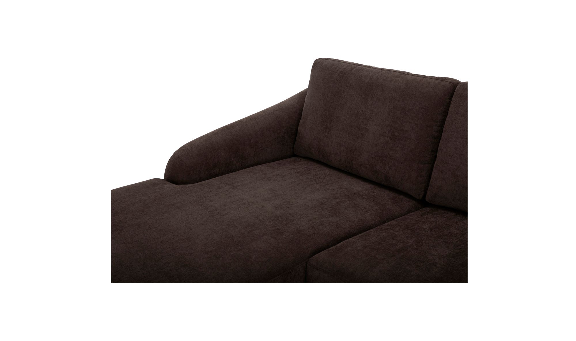 Moe's Quinn Modern Sectional - Dark Brown