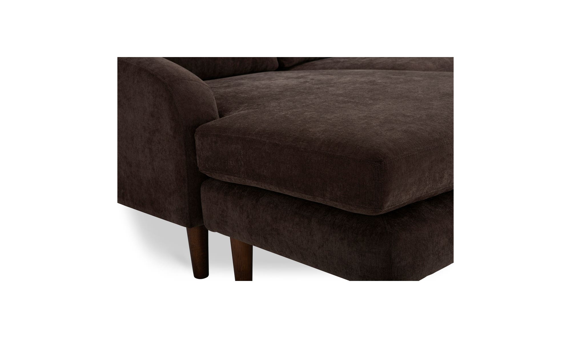 Moe's Quinn Modern Sectional - Dark Brown