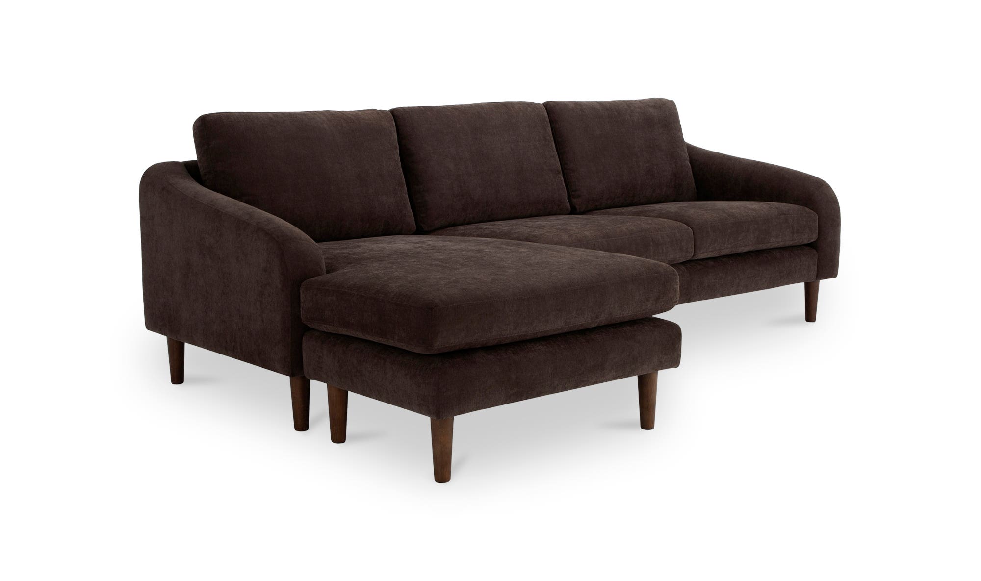 Moe's Quinn Modern Sectional - Dark Brown