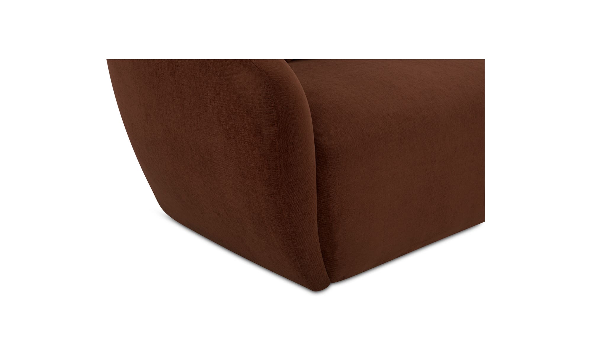 Moe's Amelia Contemporary Left Arm Chair - Chestnut