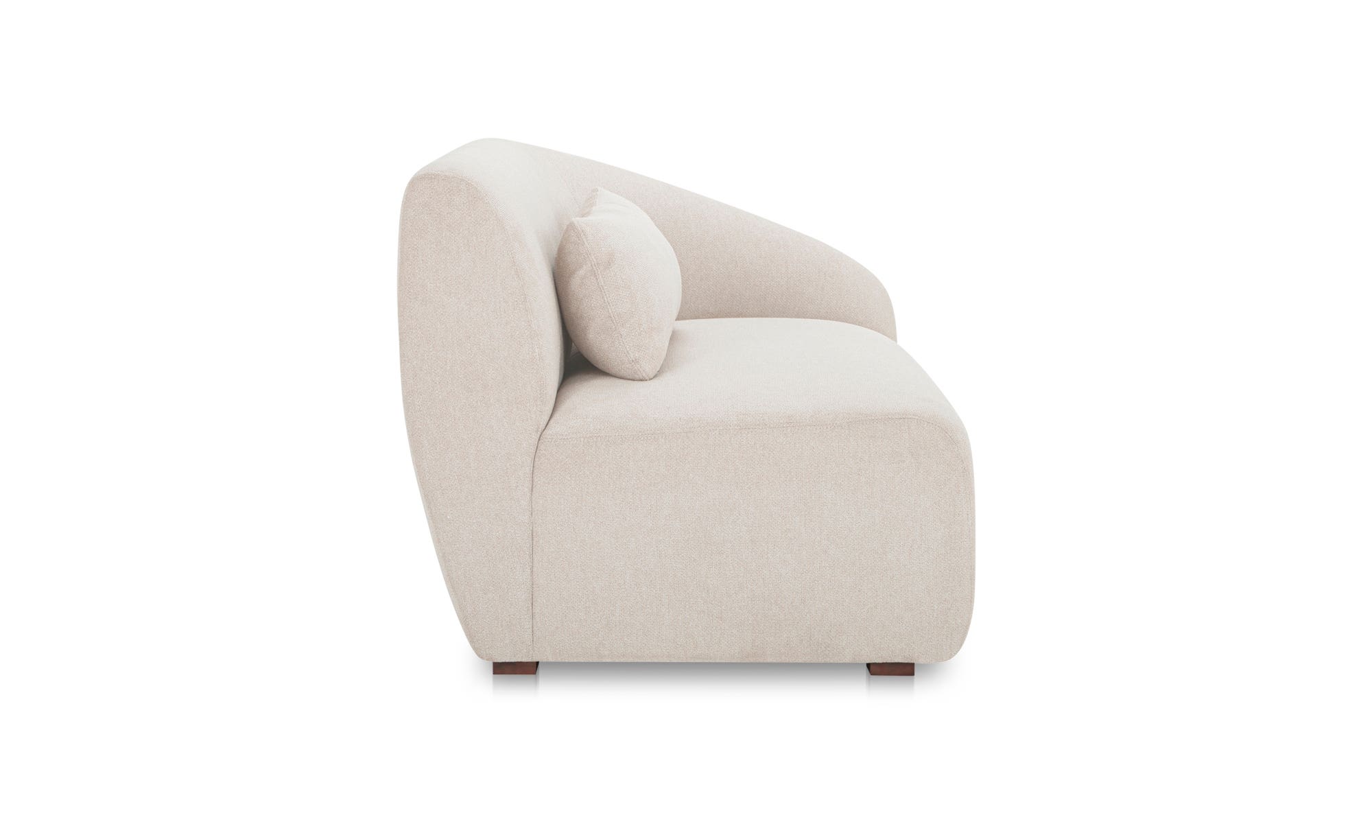 Moe's Amelia Contemporary Right Arm Chair - Warm White