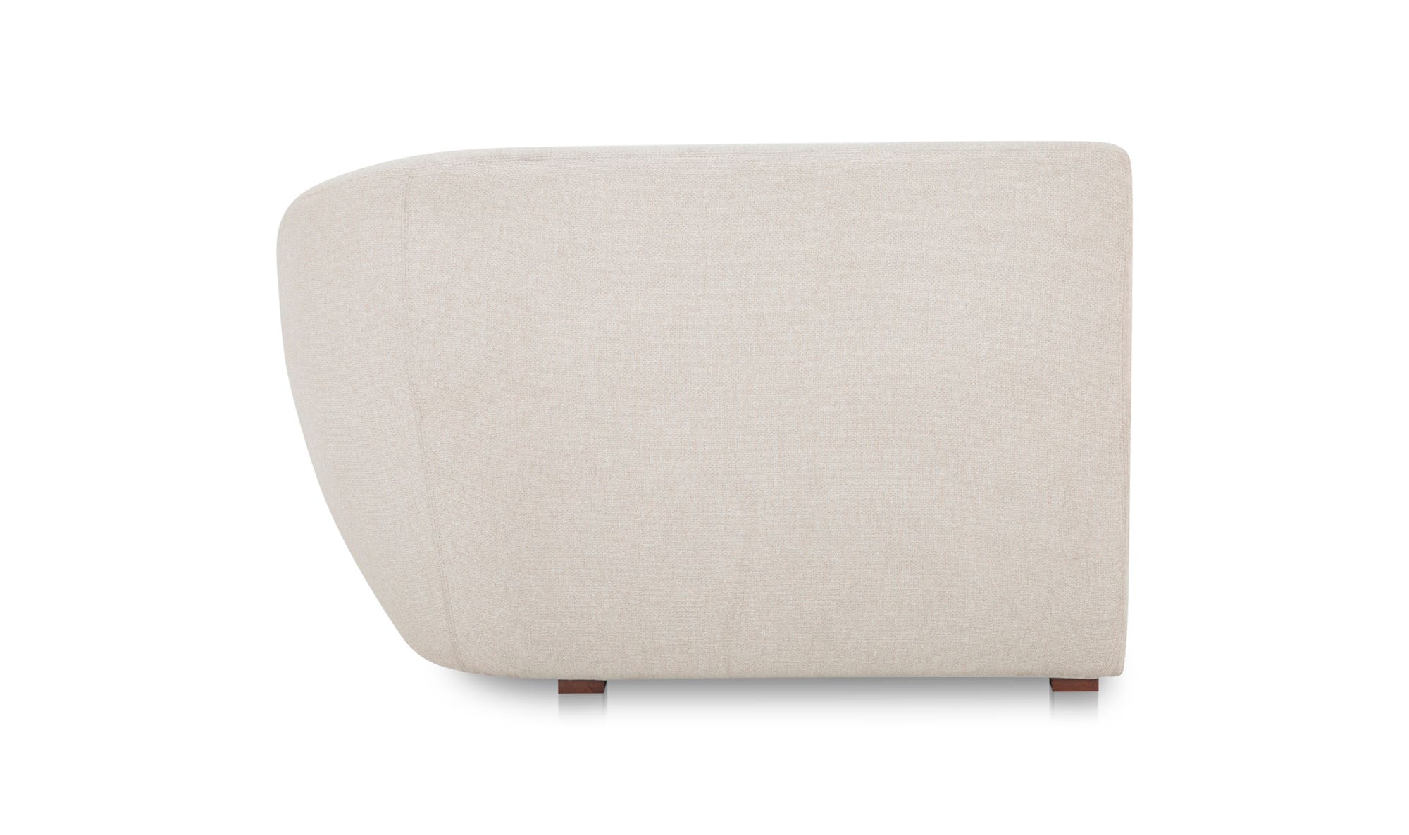 Moe's Amelia Contemporary Right Arm Chair - Warm White