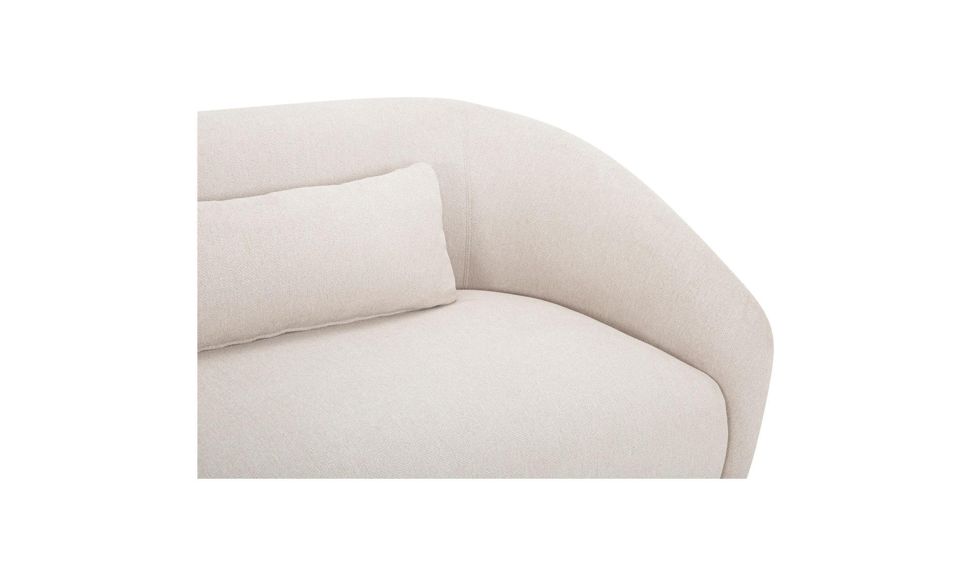 Moe's Amelia Contemporary Right Arm Chair - Warm White