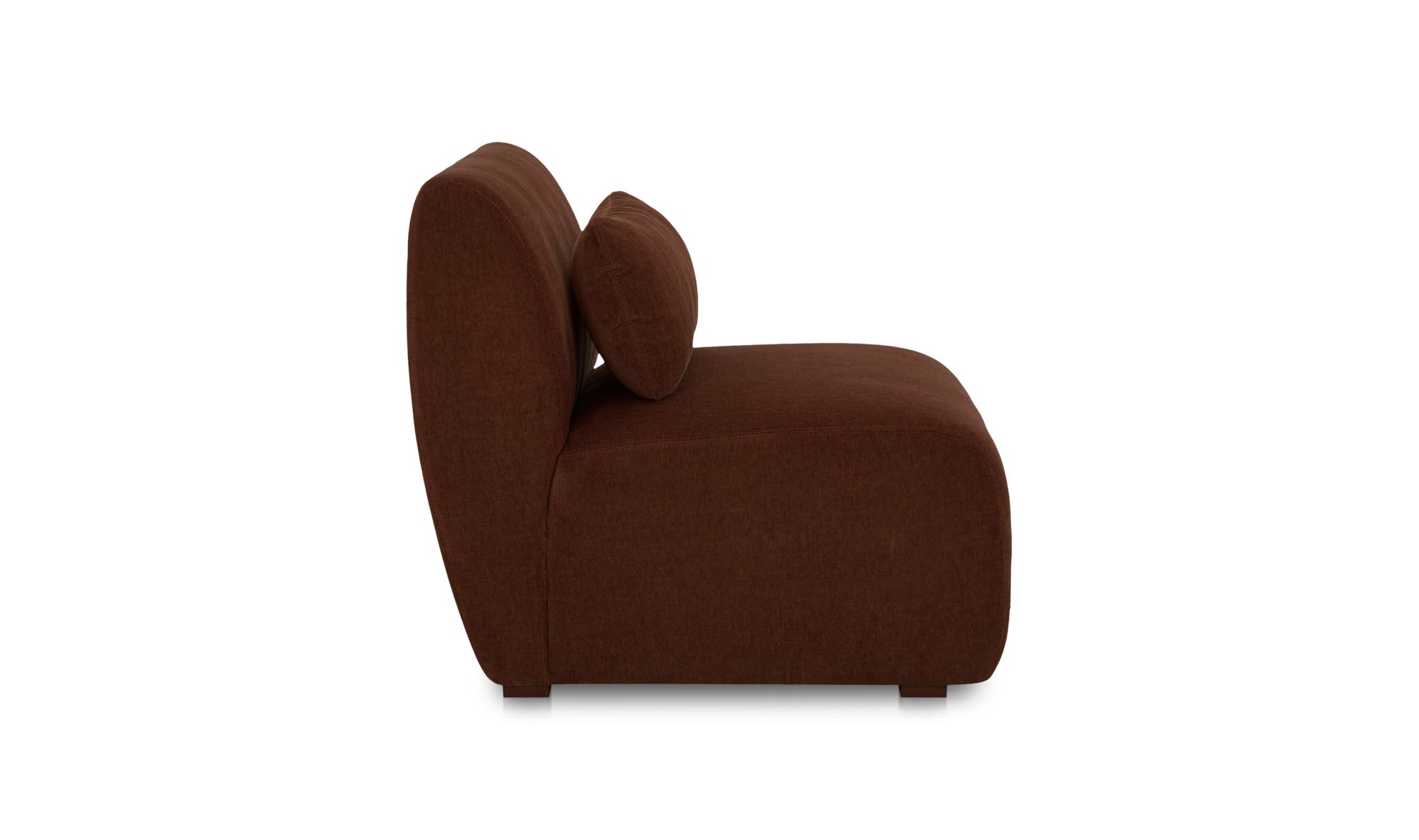 Moe's Amelia Contemporary Slipper Chair - Chestnut