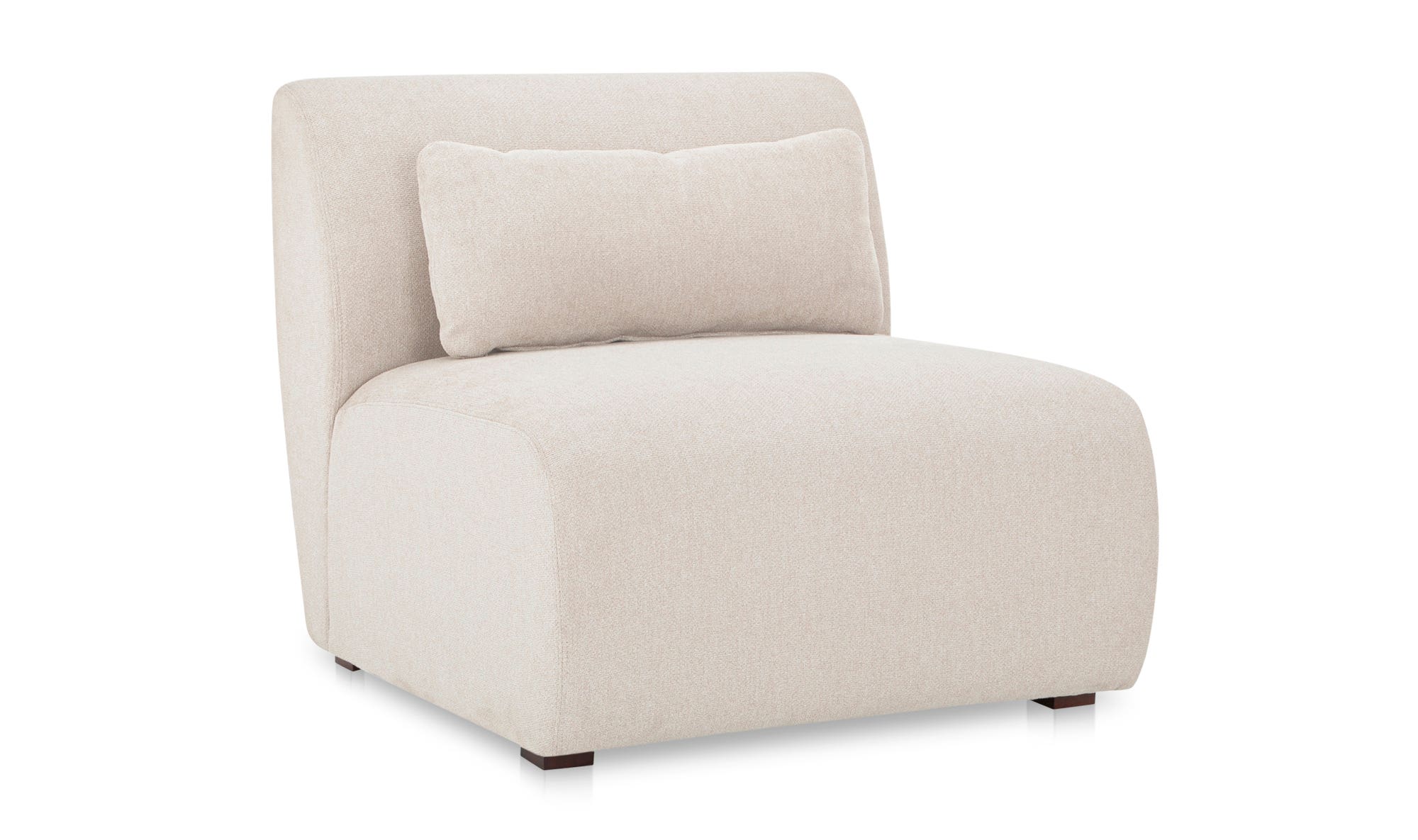 Moe's Amelia Contemporary Slipper Chair - Warm White