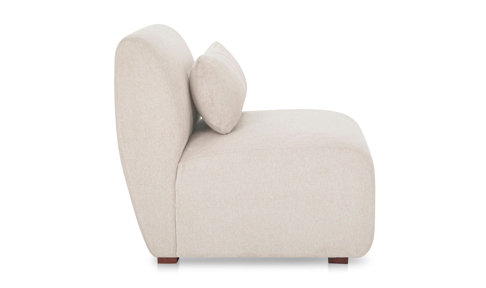 Moe's Amelia Contemporary Slipper Chair - Warm White