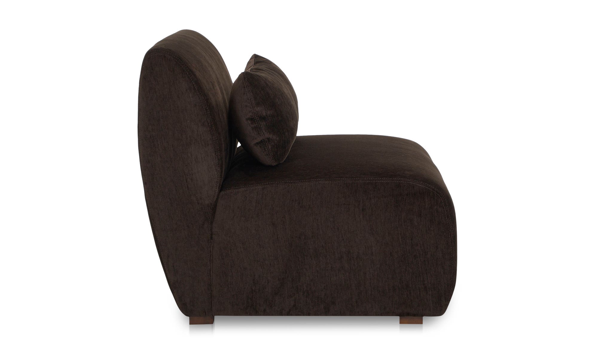 Moe's Amelia Contemporary Slipper Chair - Espresso