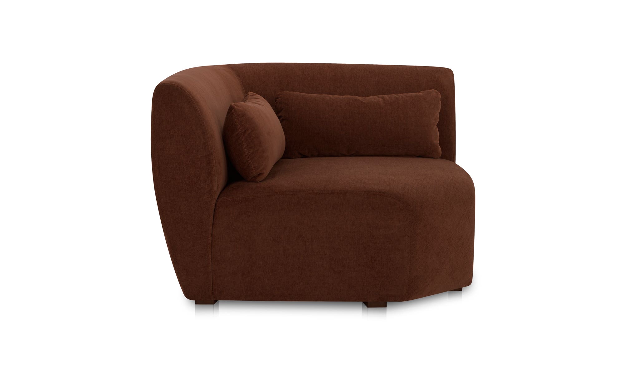 Moe's™ Amelia Contemporary Corner Chair - Chestnut