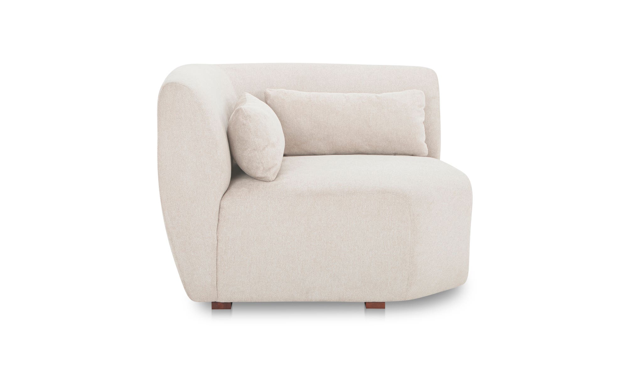 Moe's Amelia Contemporary Corner Chair - Warm White