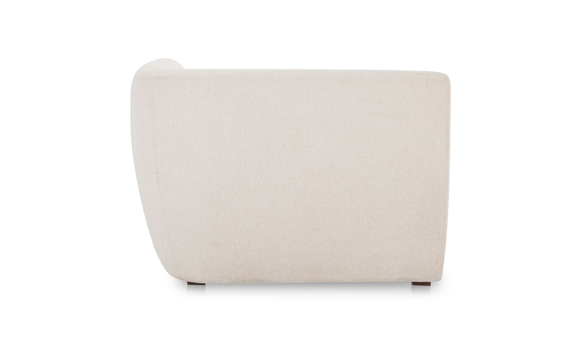 Moe's Amelia Contemporary Corner Chair - Warm White