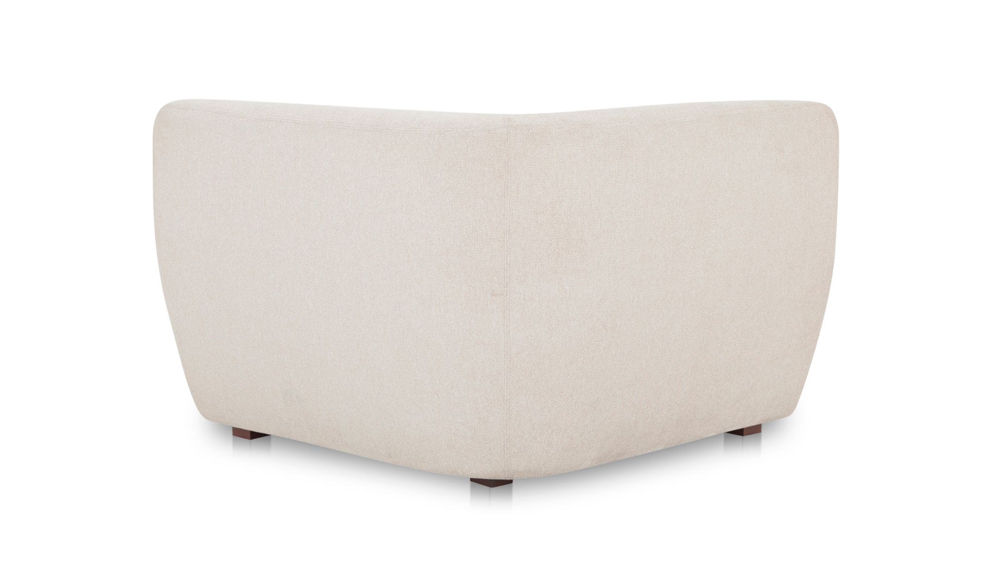 Moe's Amelia Contemporary Corner Chair - Warm White