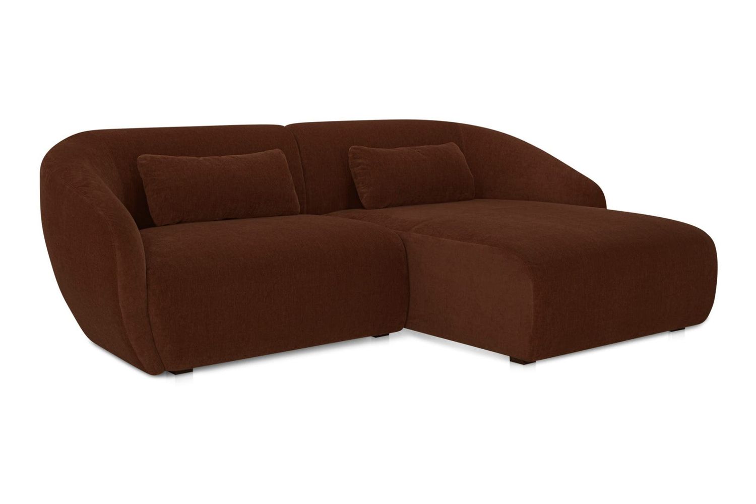 Moe's Amelia Nook Contemporary Modular Sectional - Chestnut, Right Facing