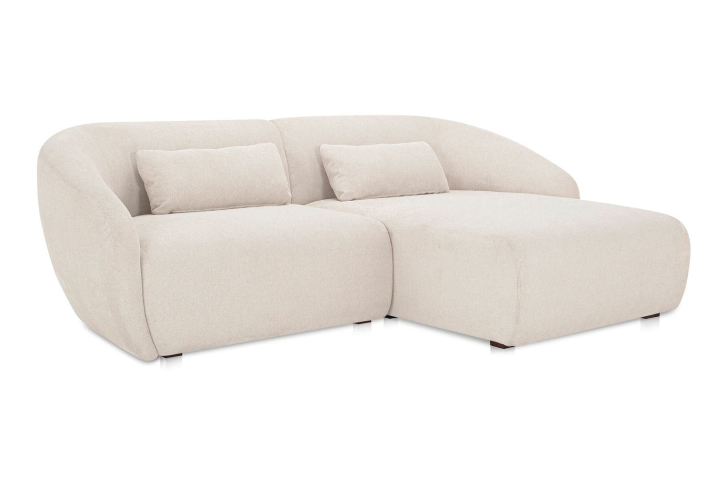 Moe's Amelia Nook Contemporary Modular Sectional - Warm White, Right Facing