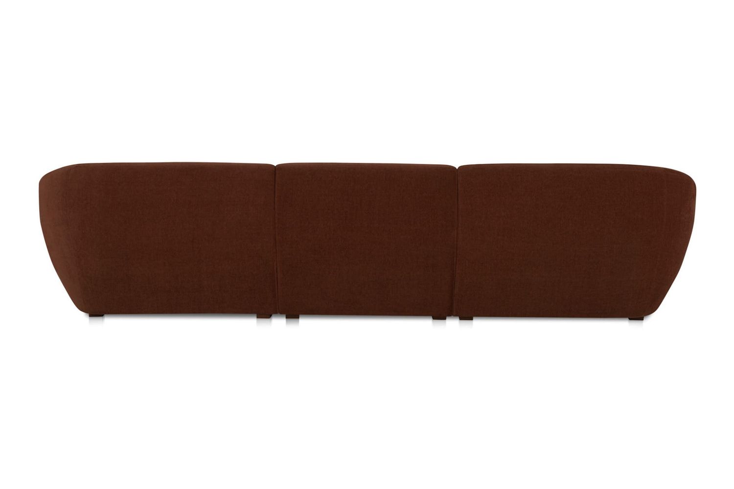 Moe's Amelia Lounge Contemporary Modular Sectional - Chestnut, Left Facing