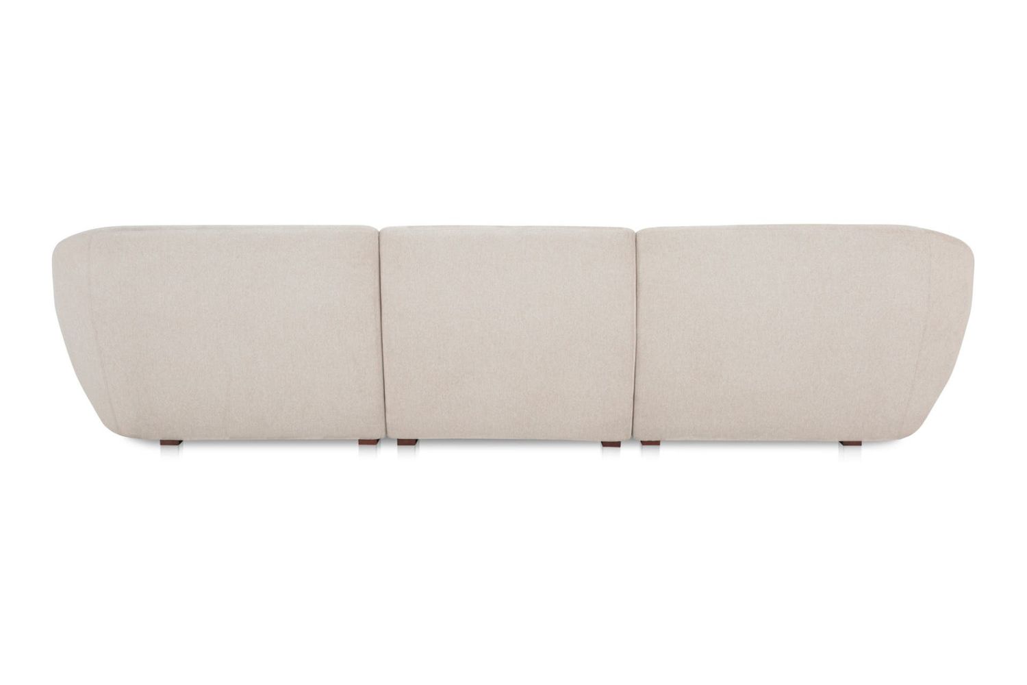 Moe's Amelia Lounge Contemporary Modular Sectional - Warm White, Left Facing