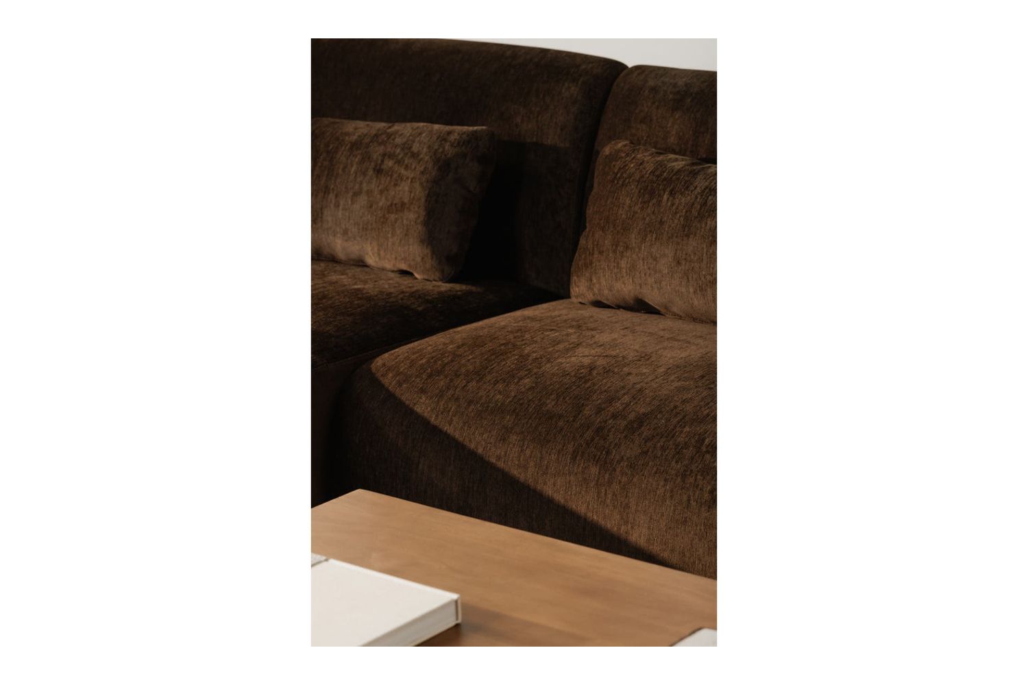 Moe's Amelia Lounge Contemporary Modular Sectional - Espresso, Left Facing