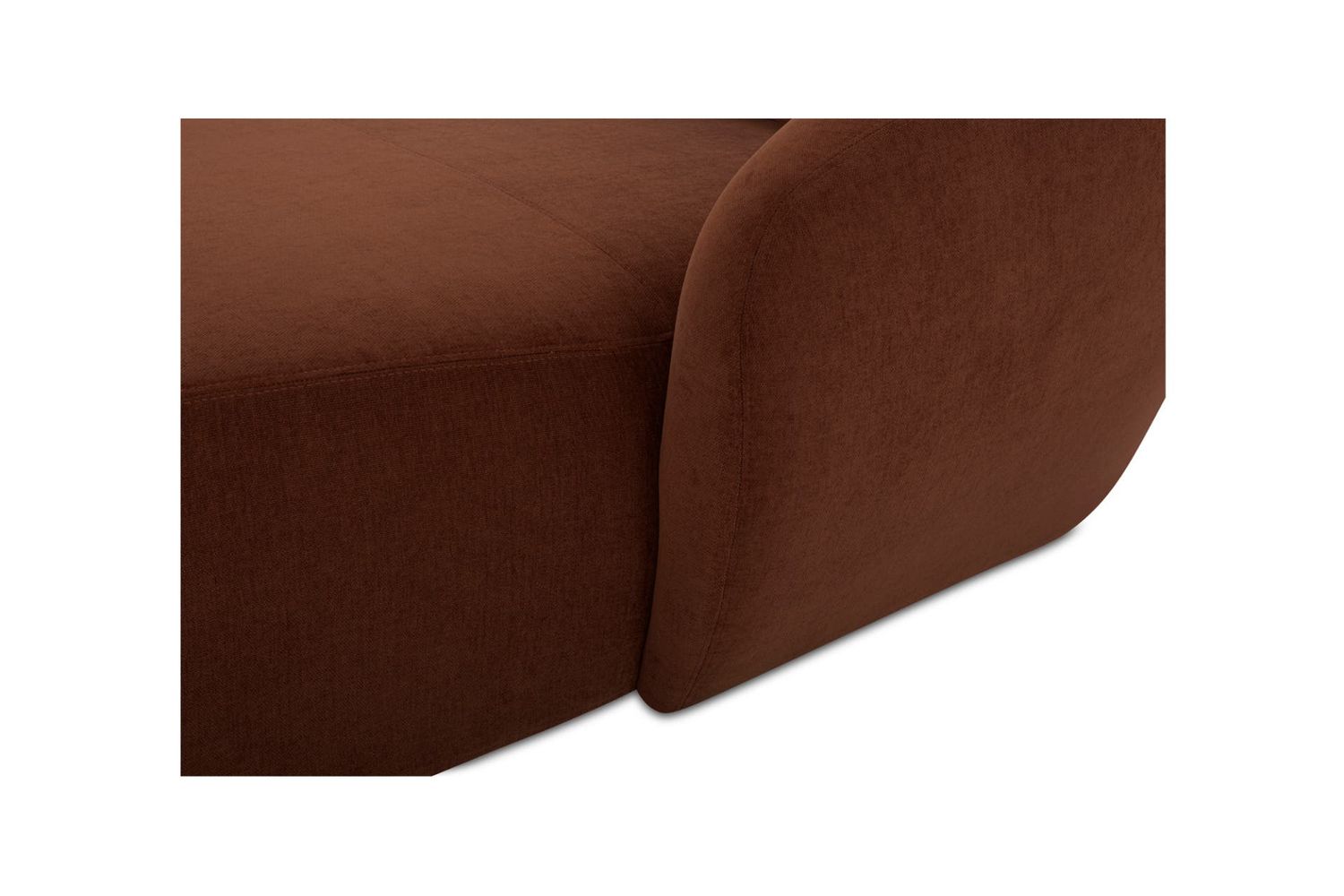 Moe's Amelia Lounge Contemporary Modular Sectional - Chestnut, Right Facing