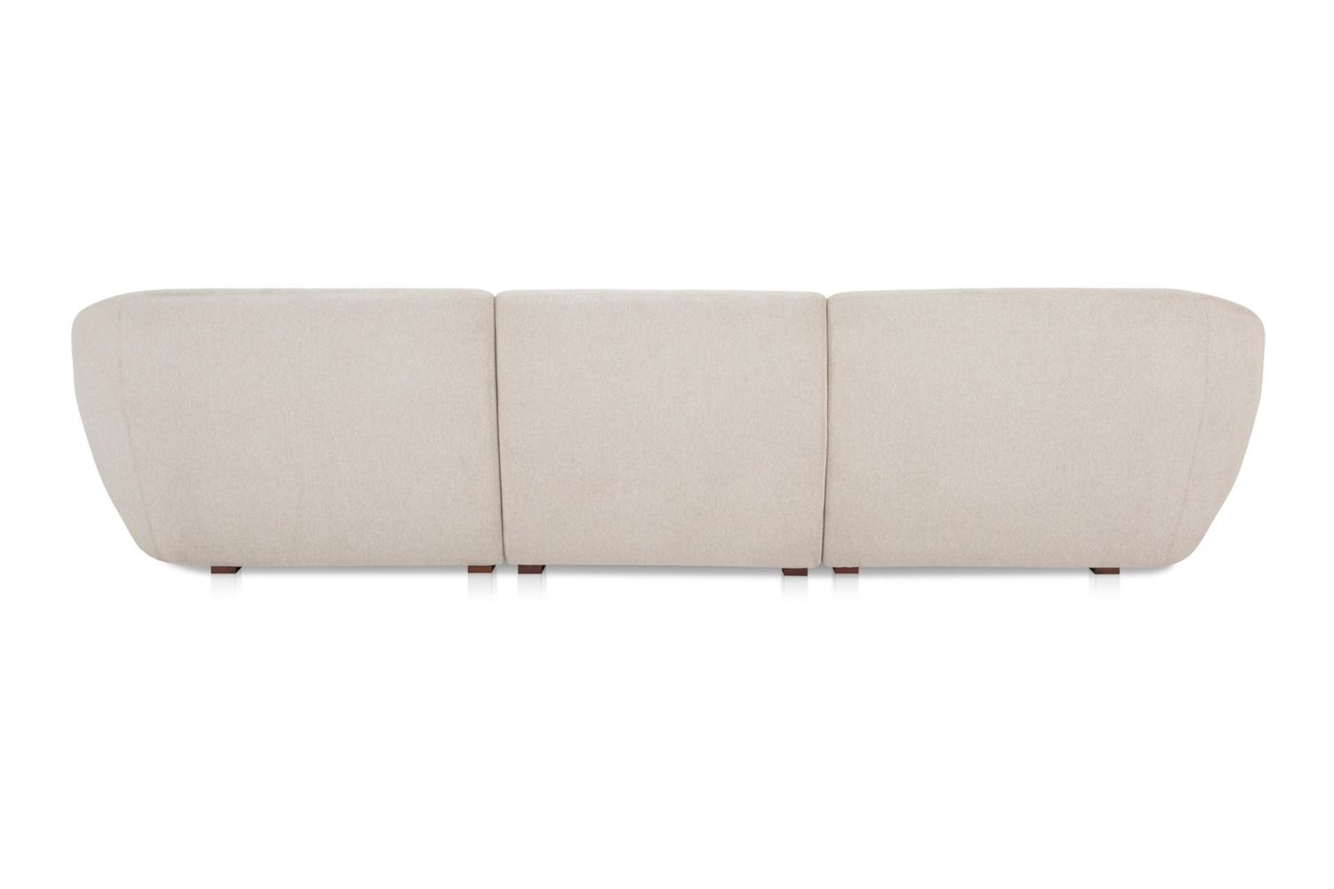 Moe's Amelia Lounge Contemporary Modular Sectional - Warm White, Right Facing