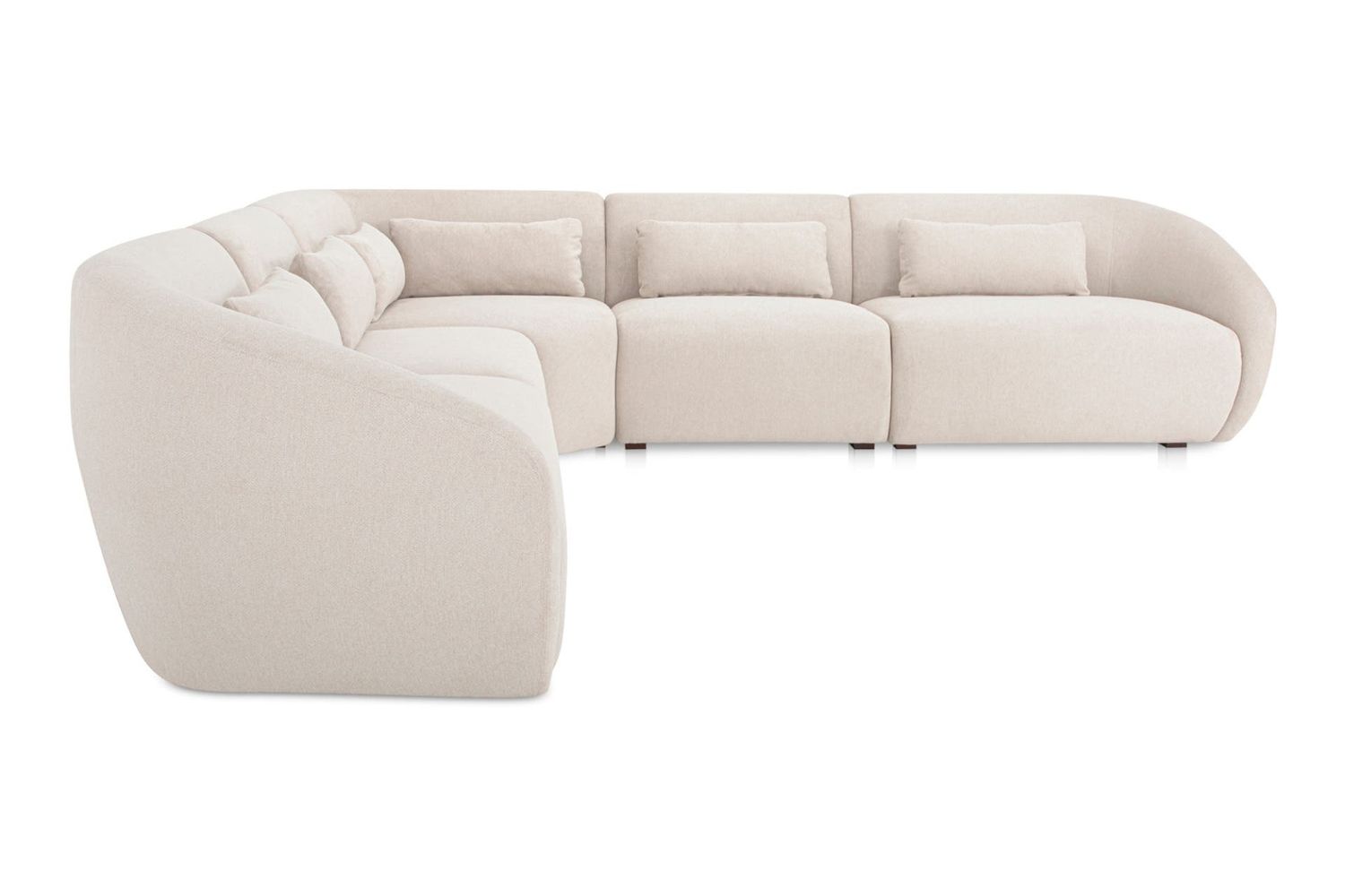 Moe's Amelia Classic-L Contemporary Modular Sectional - Warm White