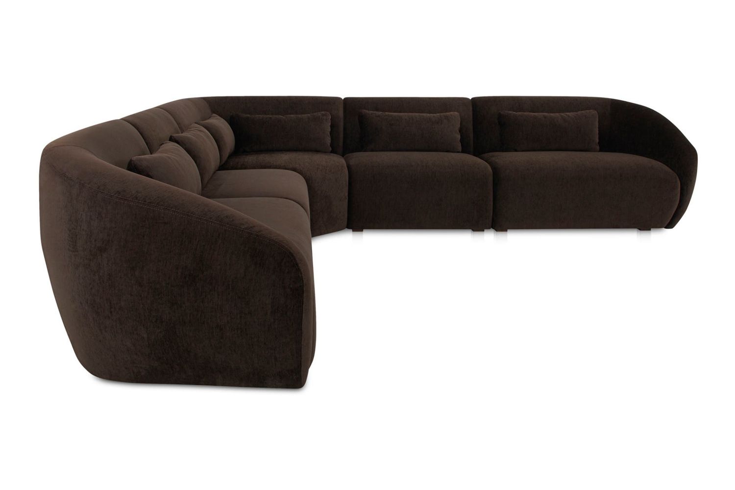 Moe's Amelia Classic-L Contemporary Modular Sectional - Espresso