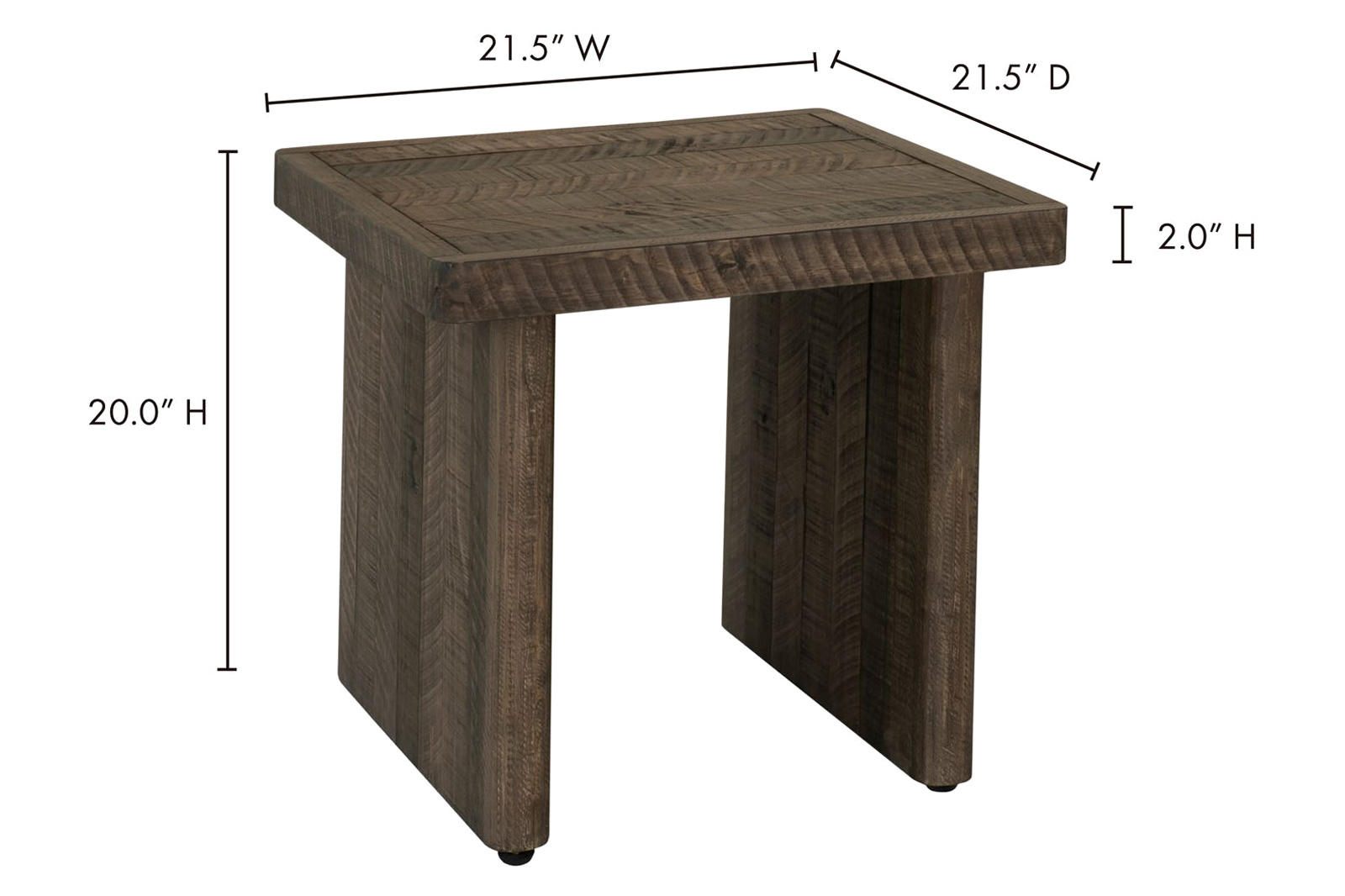 Moe's - Monterey End Table in Gray