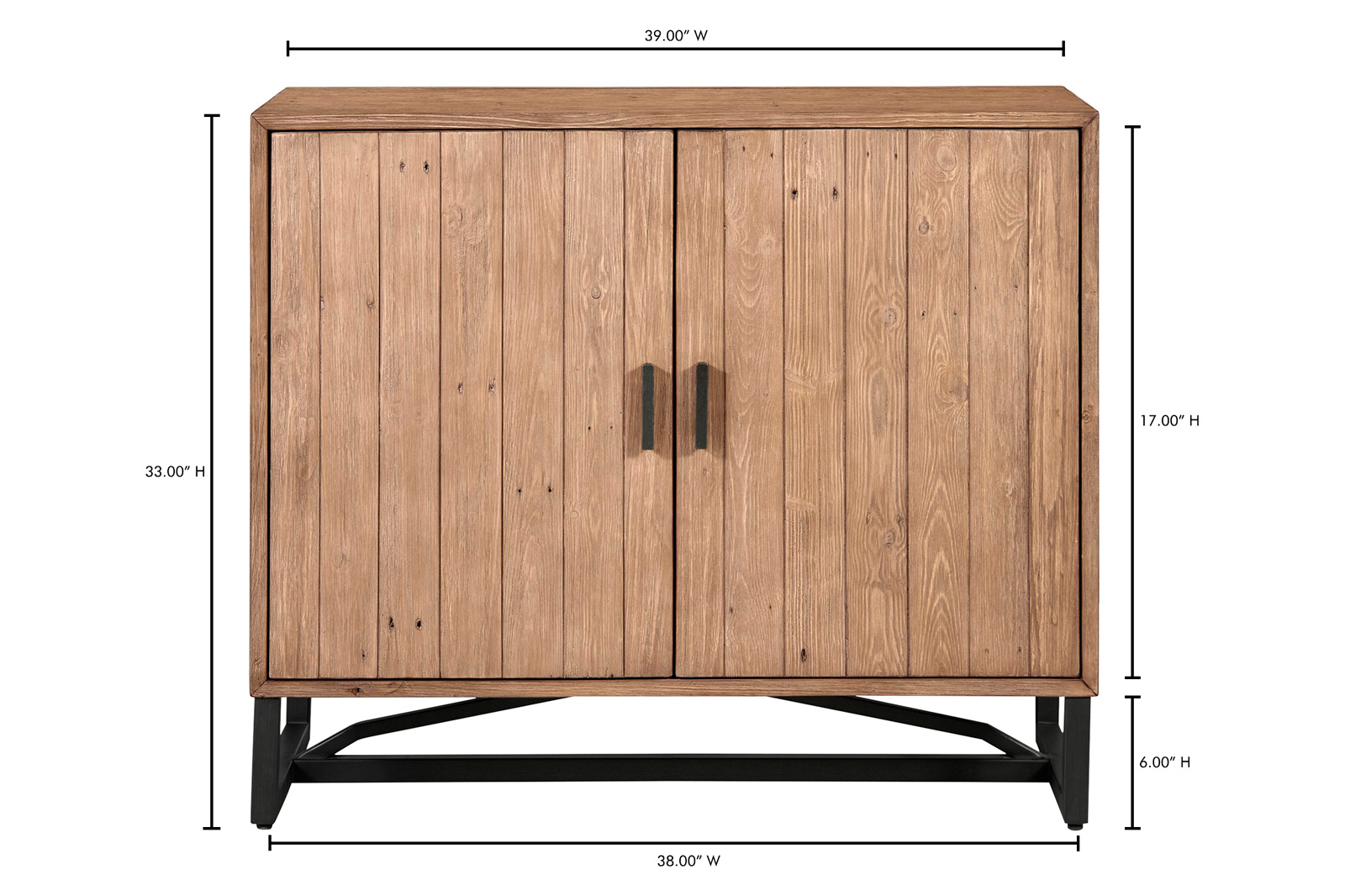 Moe's Sierra 2 Door Cabinet - Natural