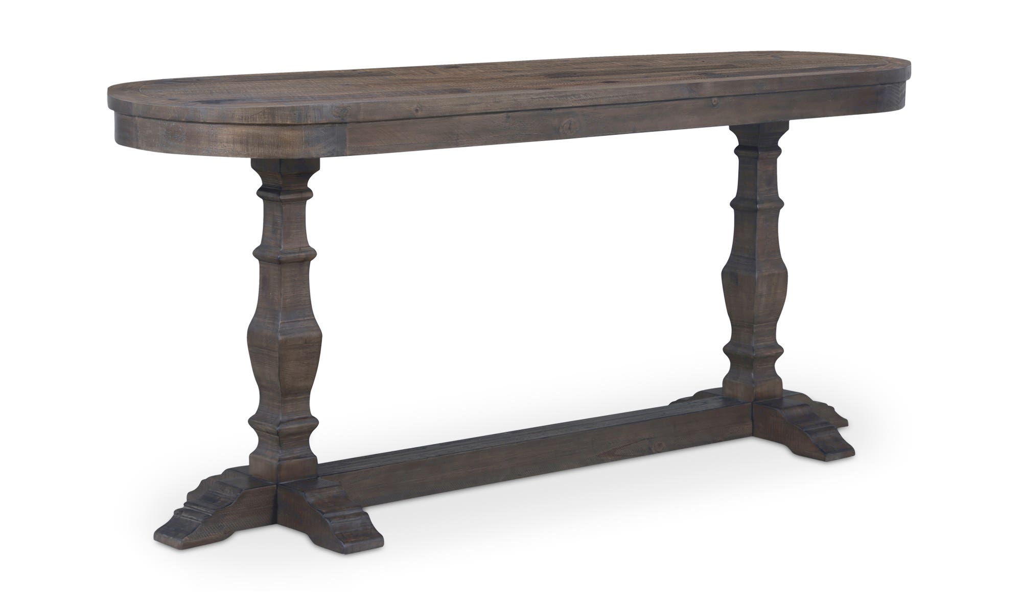 Moe's - Georgia Rustic Oval Console Table in Aged Brown