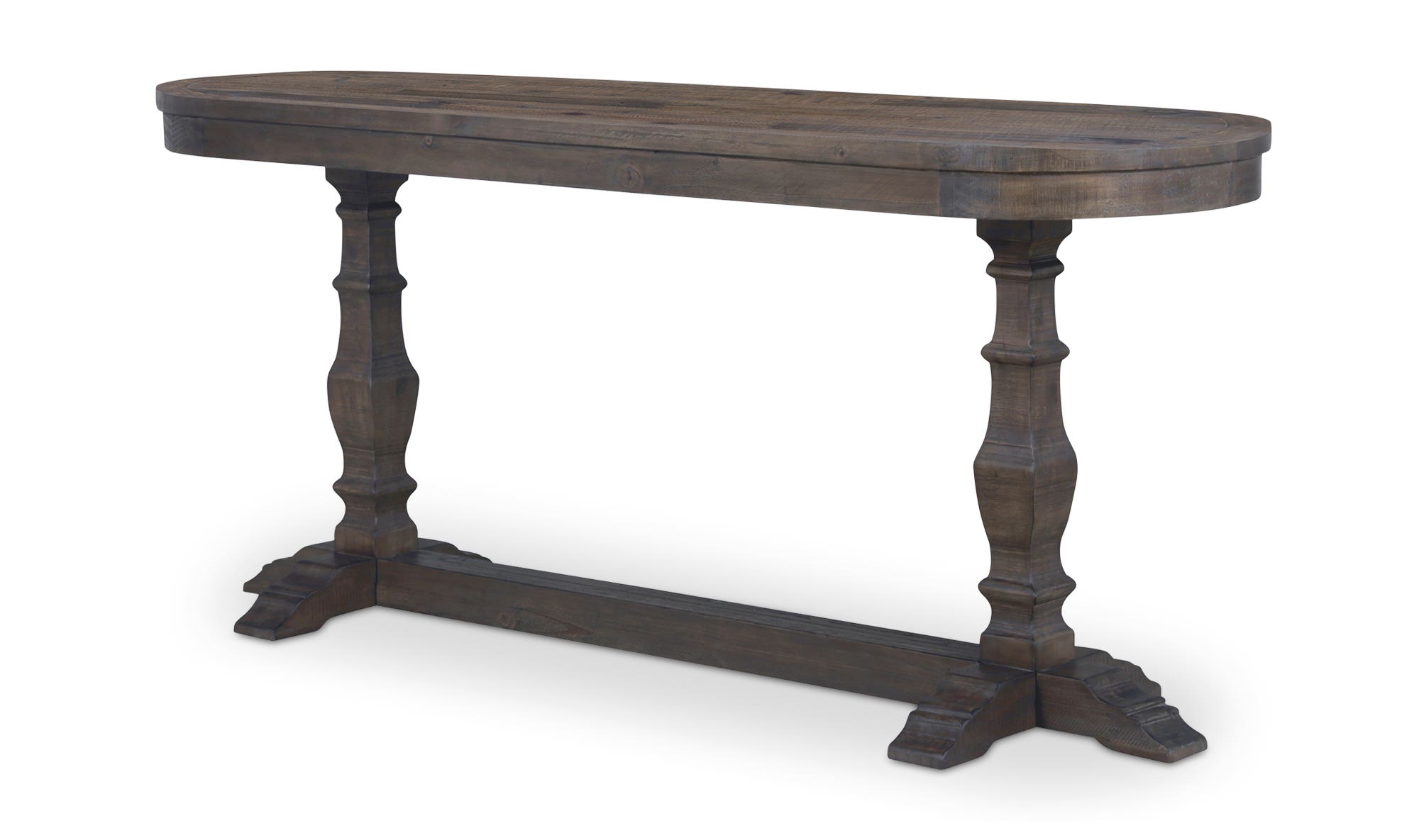 Moe's - Georgia Rustic Oval Console Table in Aged Brown