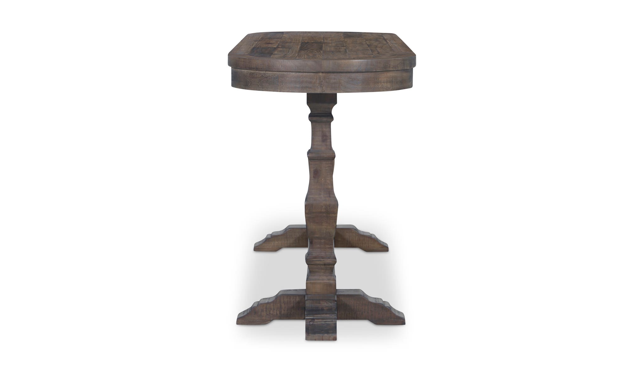 Moe's - Georgia Rustic Oval Console Table in Aged Brown