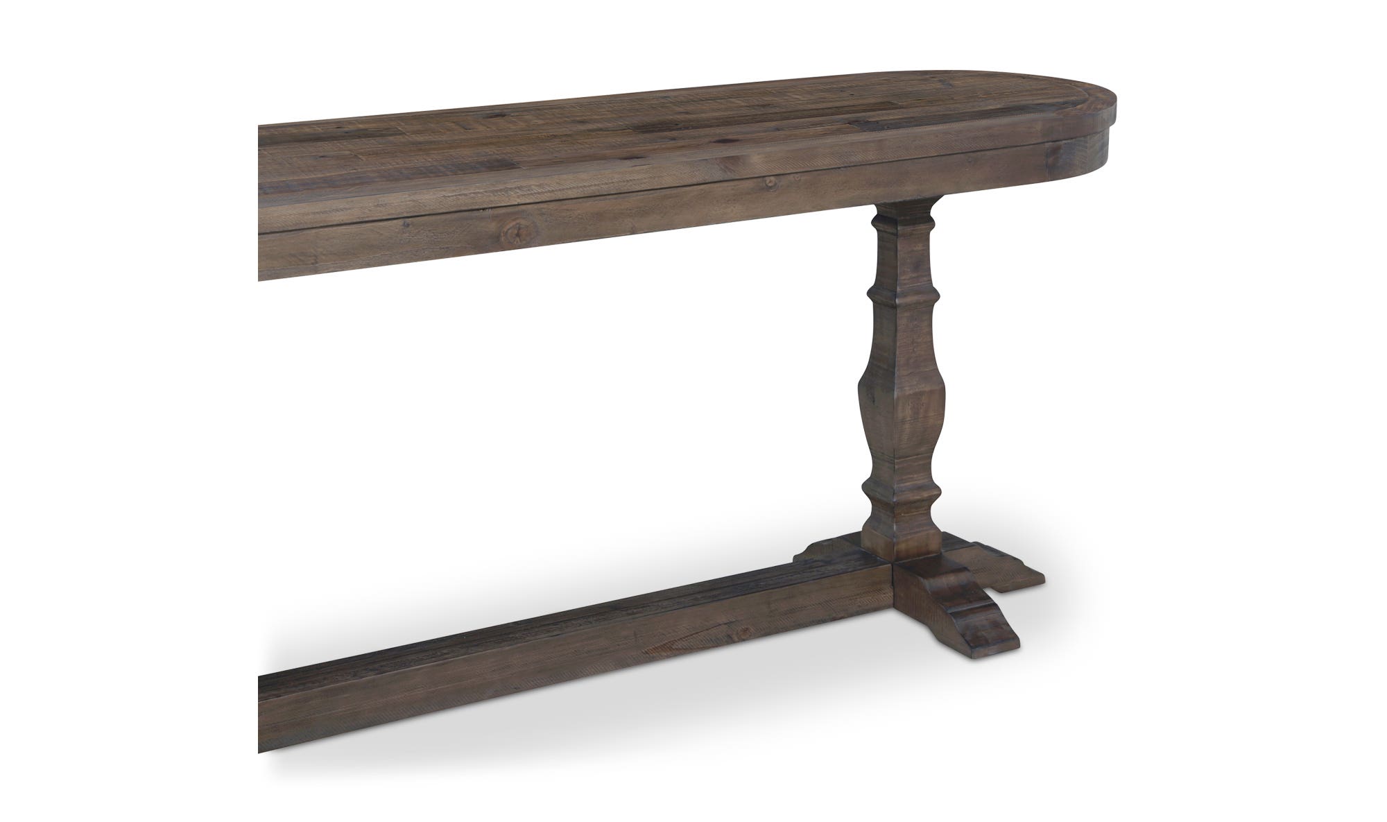 Moe's - Georgia Rustic Oval Console Table in Aged Brown