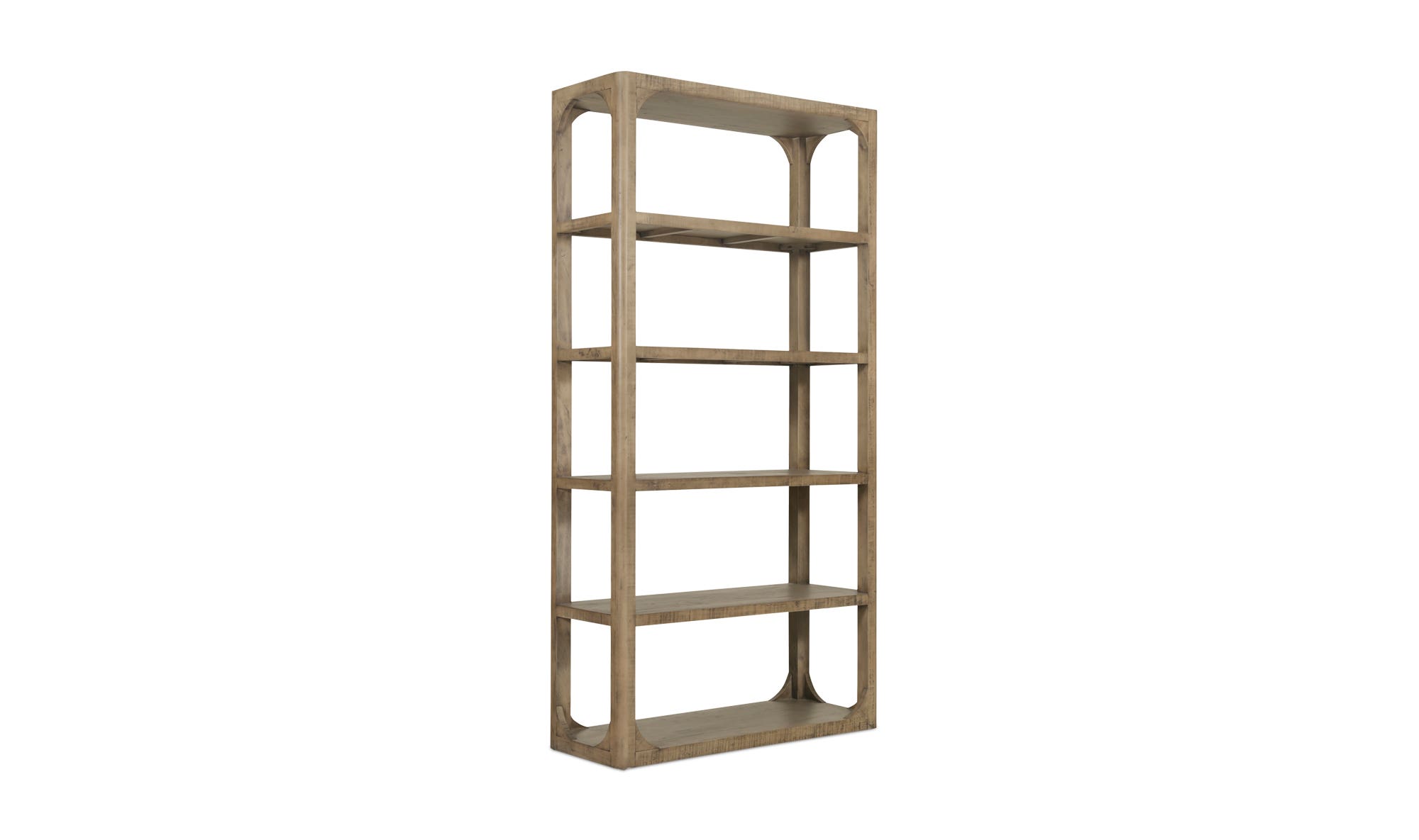 Moe's - Abbott Rustic Bookshelf in Brown