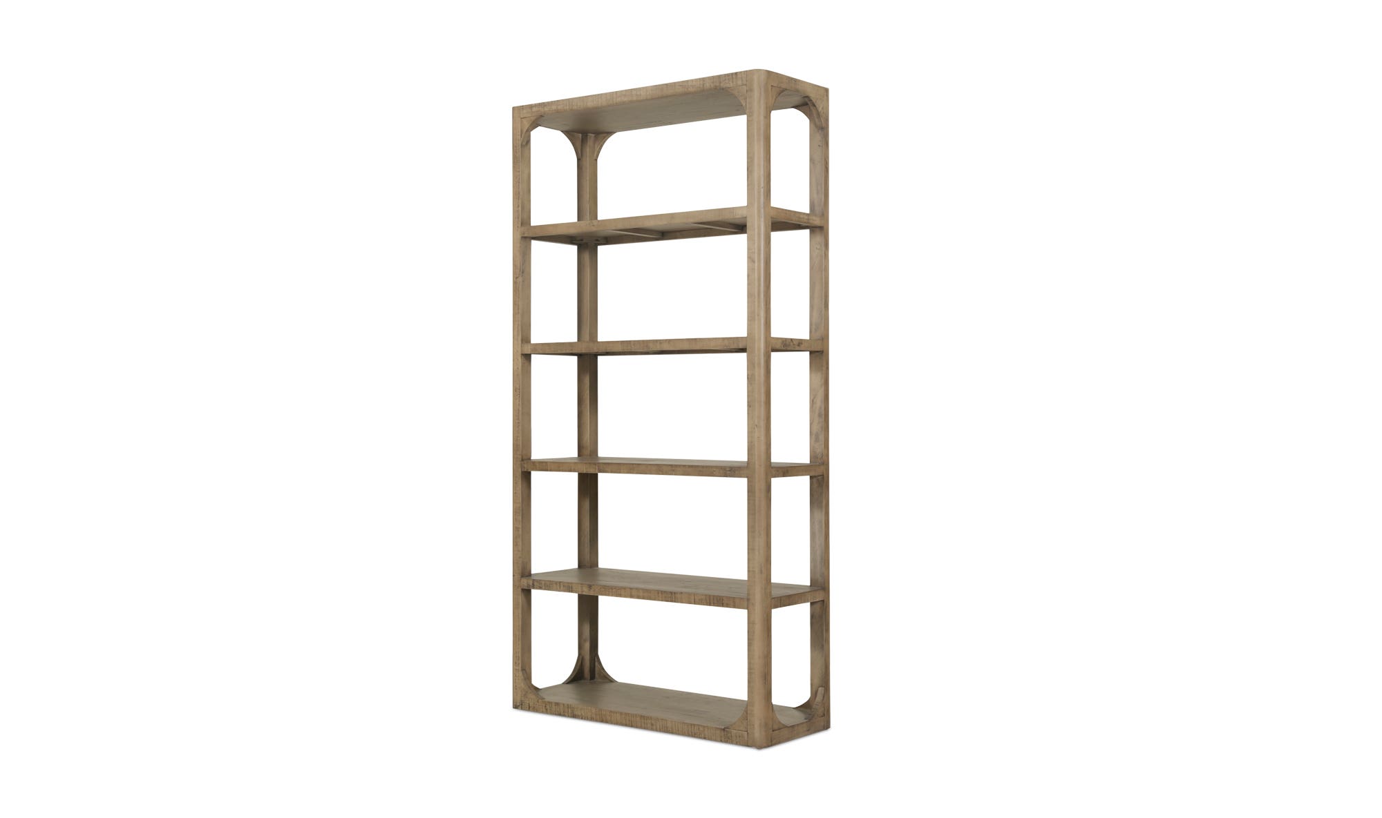 Moe's - Abbott Rustic Bookshelf in Brown