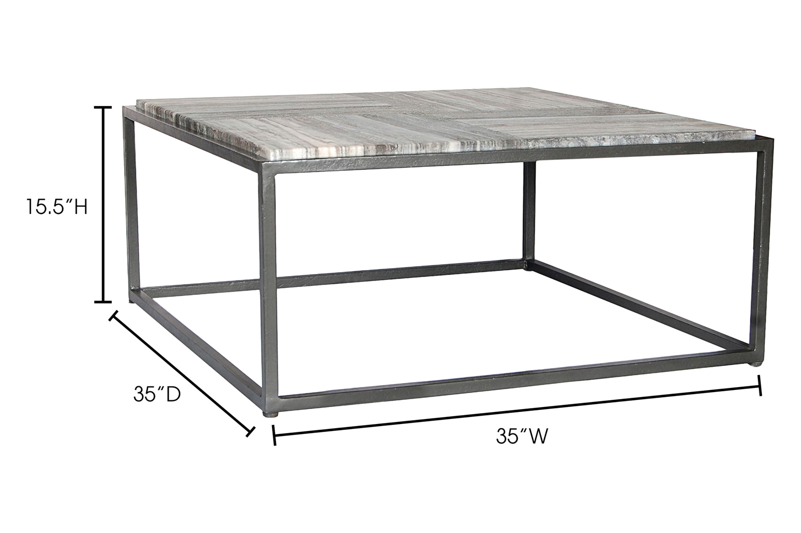 Moe's - Winslow Marble Coffee Table in Gray