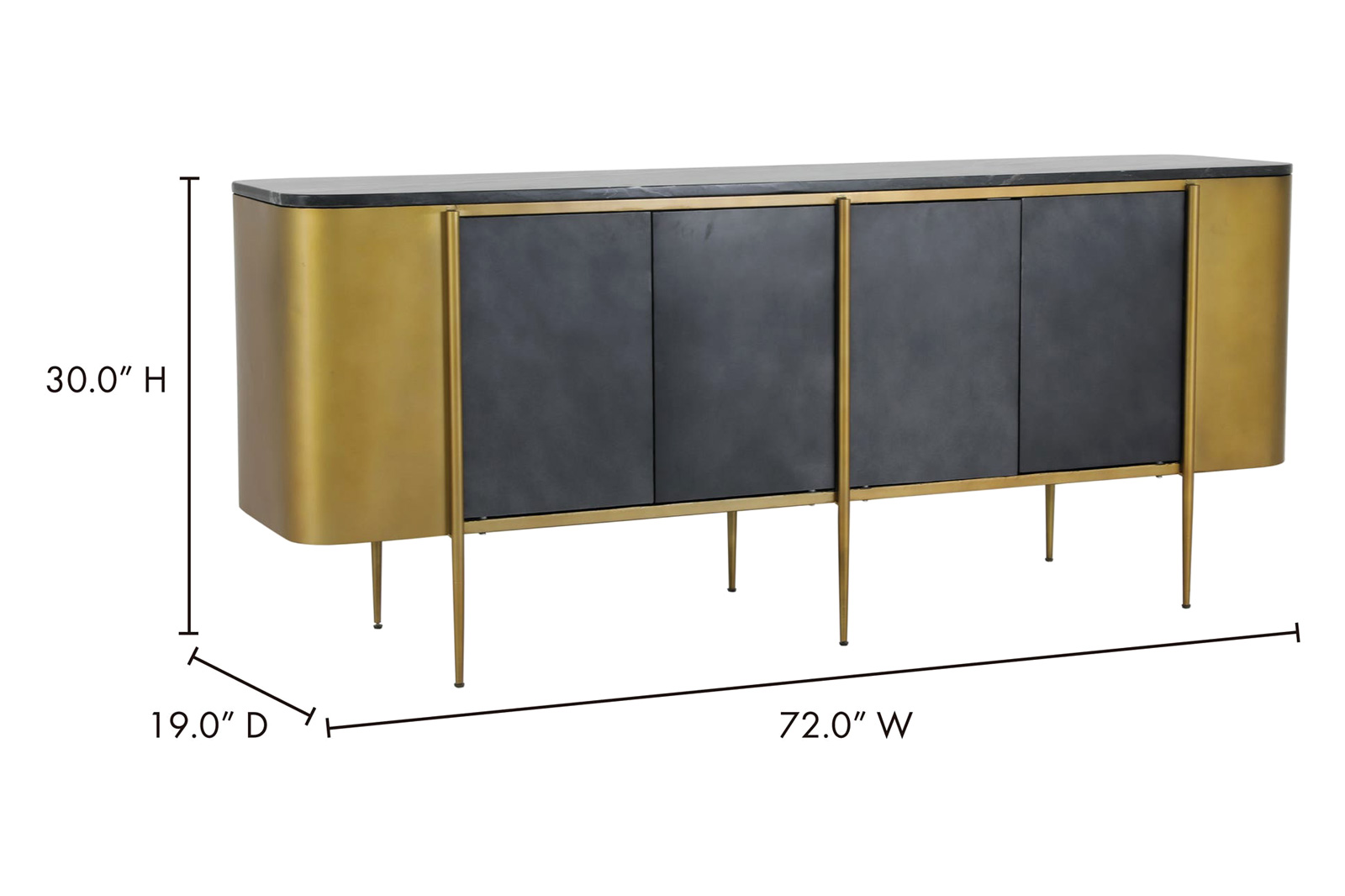 Moe's - Gatsby Sideboard in Brass