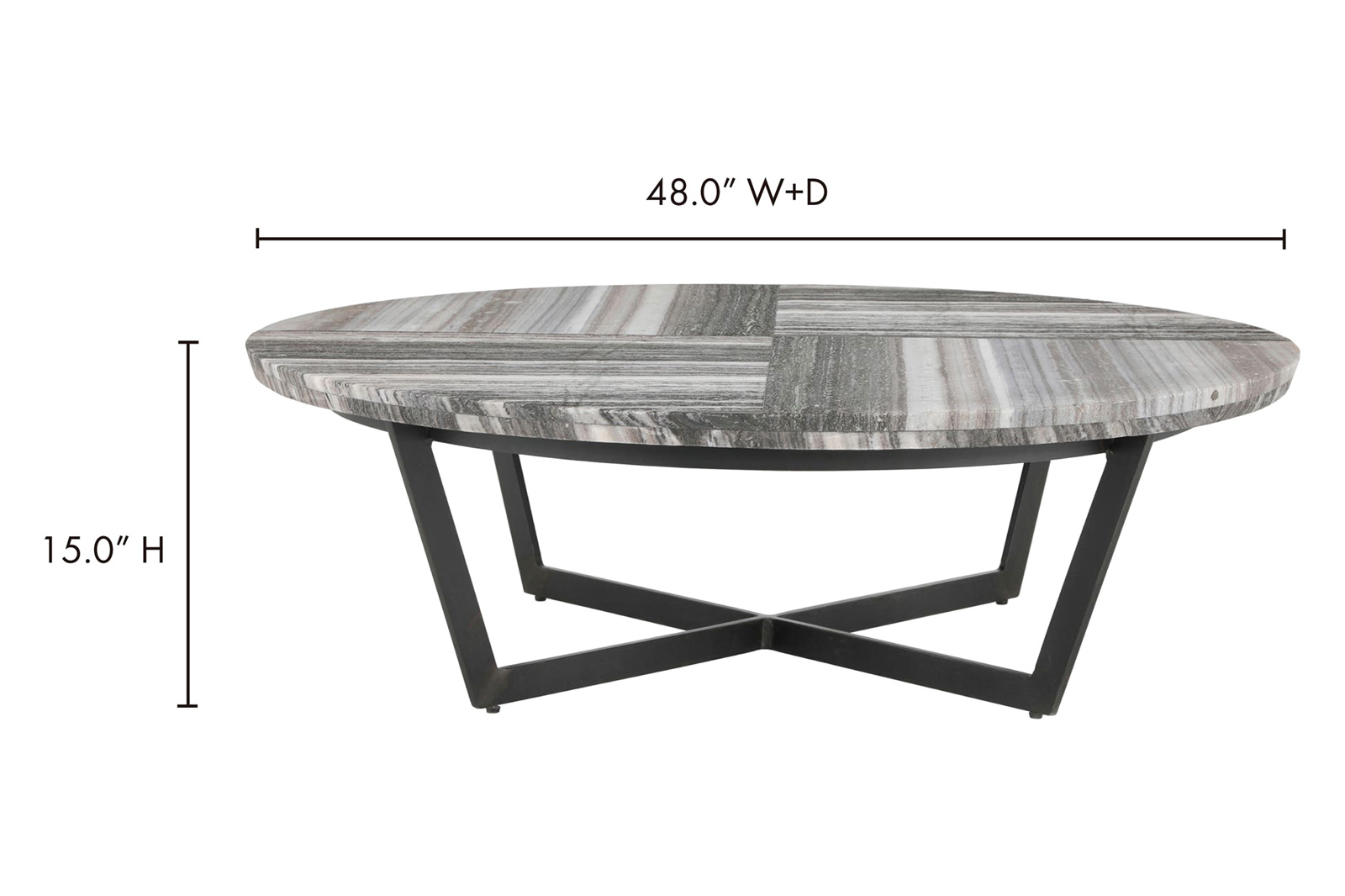 Moe's - Zelda Coffee Table in Gray