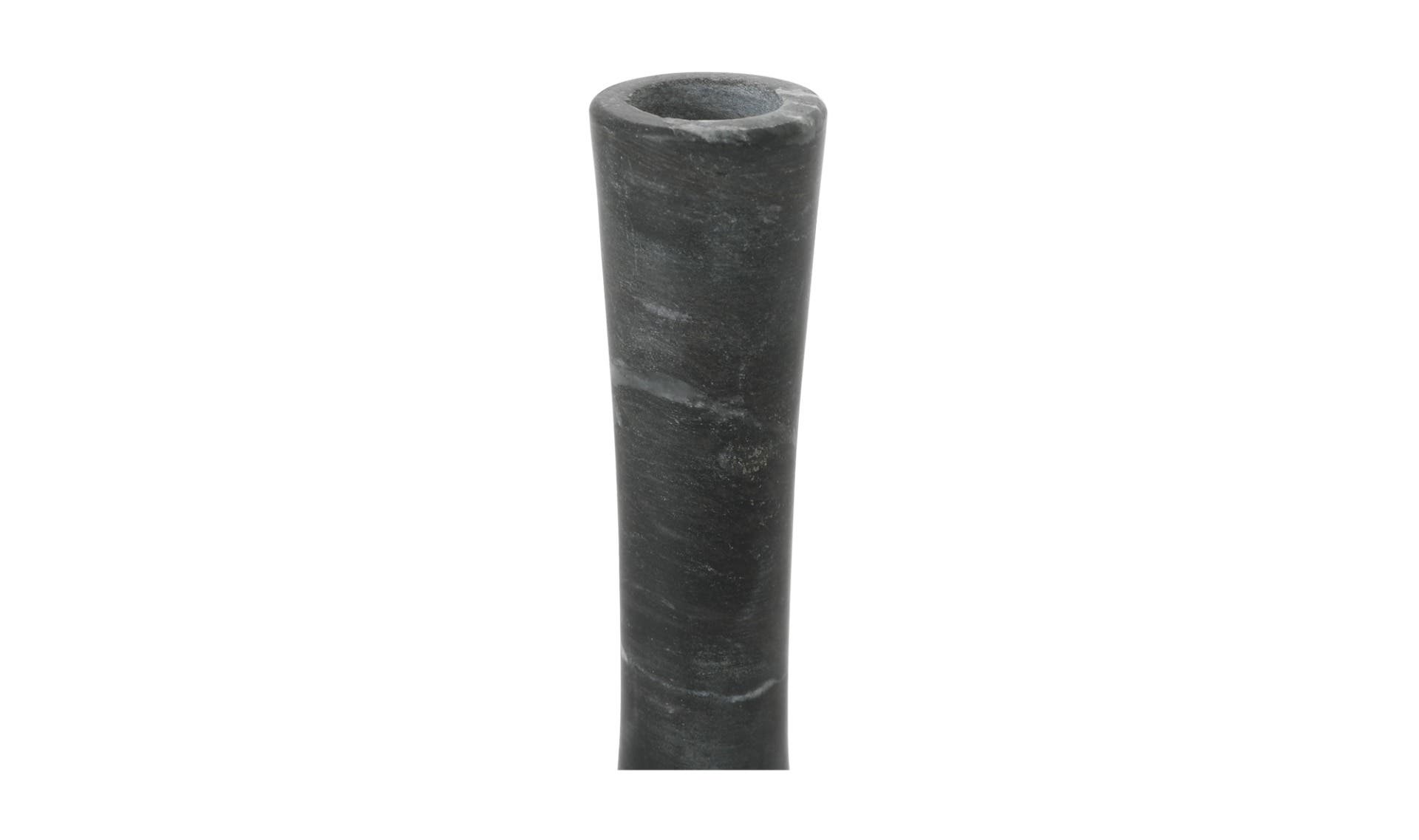 Moe's East Modern Tall Candle Holder - Black Vein Marble