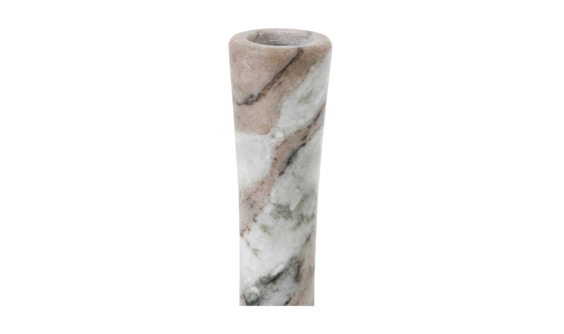 Moe's East Modern Tall Candle Holder - Brown Torrent Marble