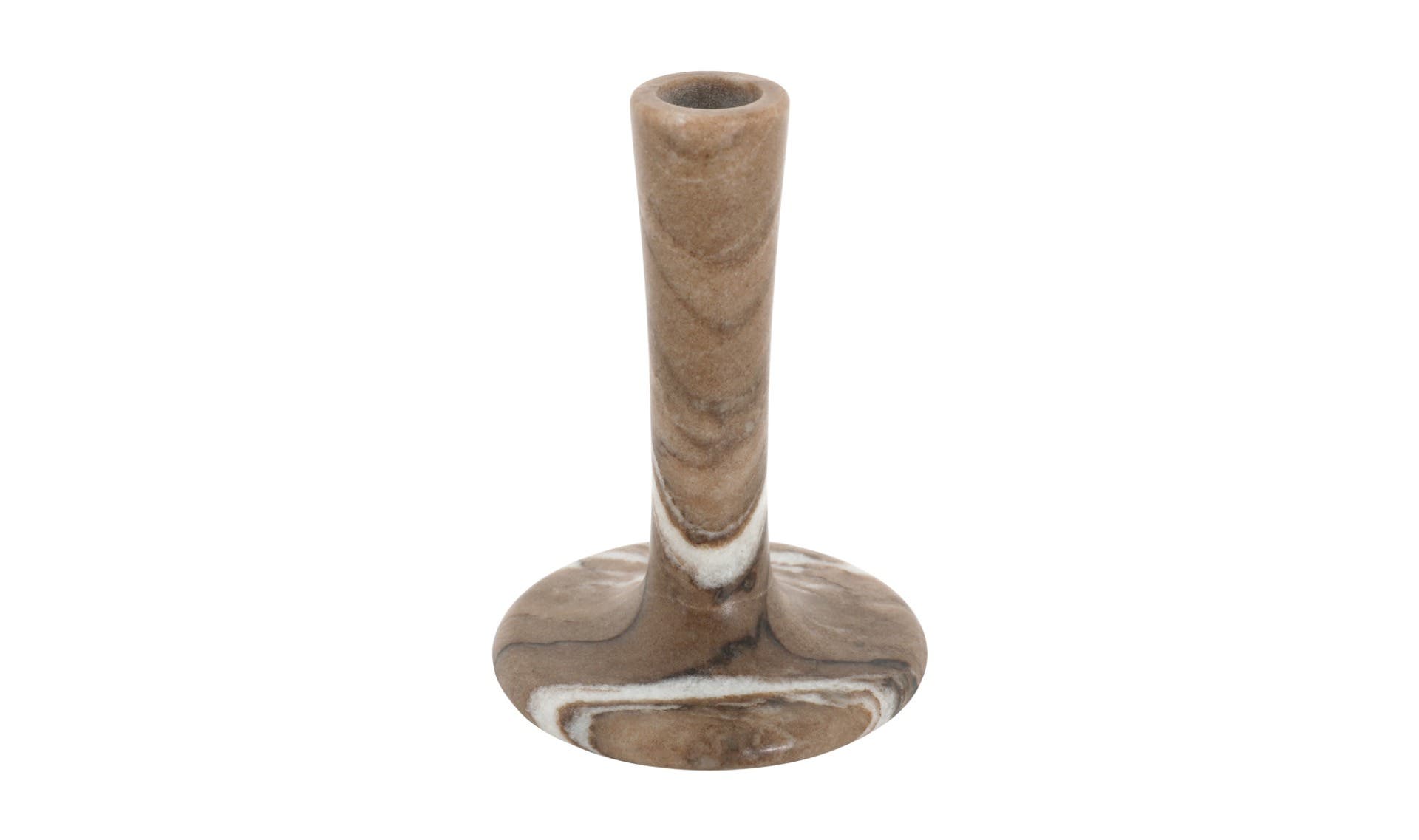 Moe's East Modern Tall Candle Holder - Brown Torrent Marble