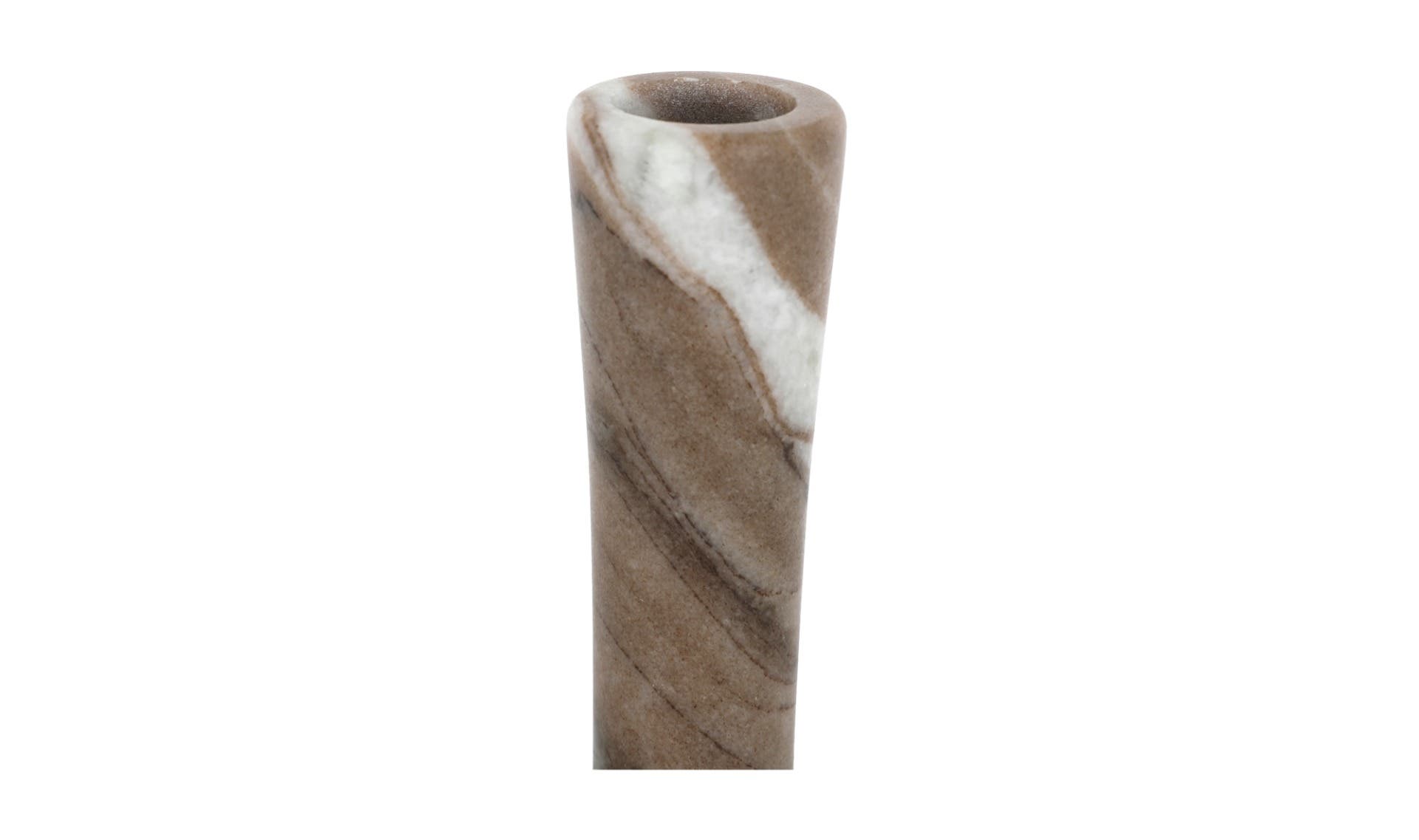 Moe's East Modern Tall Candle Holder - Brown Torrent Marble