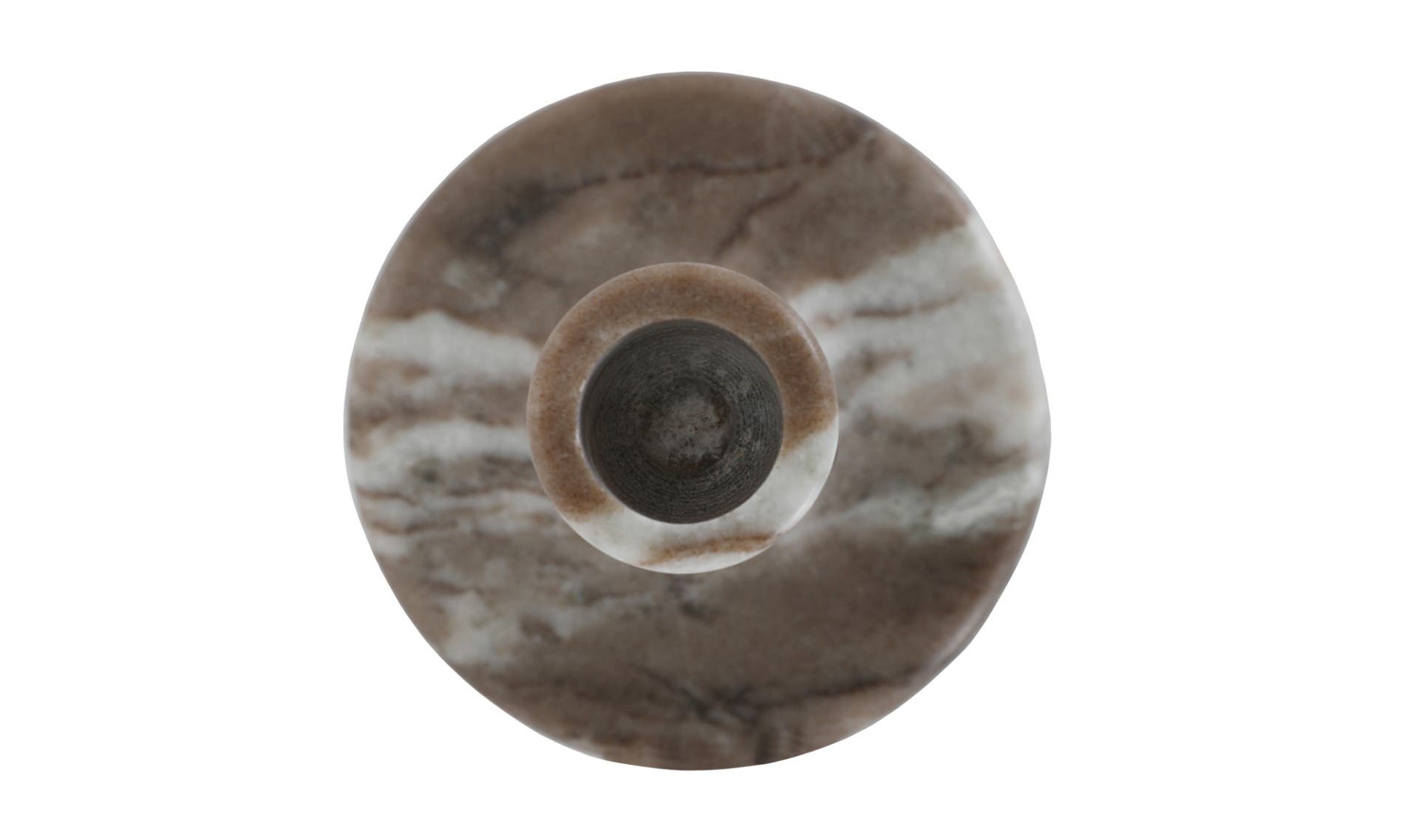 Moe's East Modern Tall Candle Holder - Brown Torrent Marble