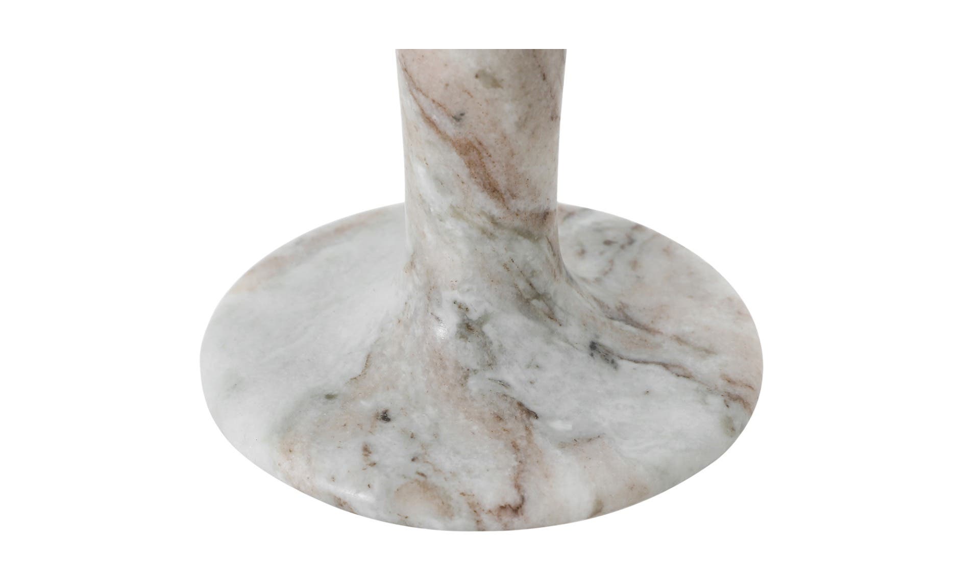 Moe's East Modern Short Candle Holder - Brown Torrent Marble