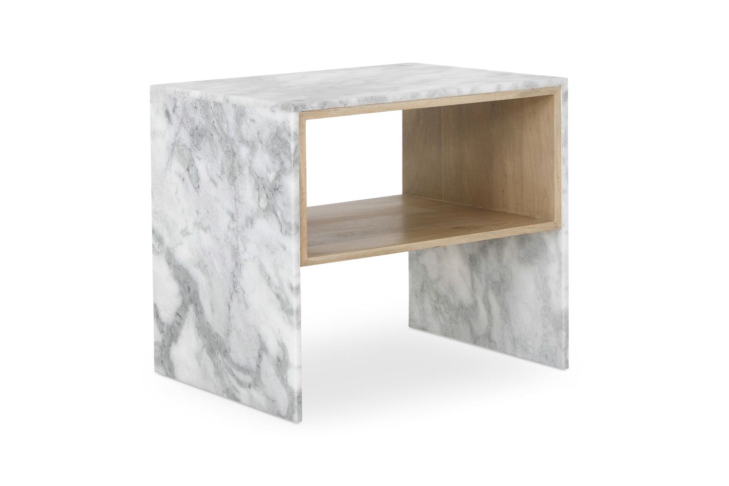 Moe's - Lin Contemporary Accent Table in White Marble