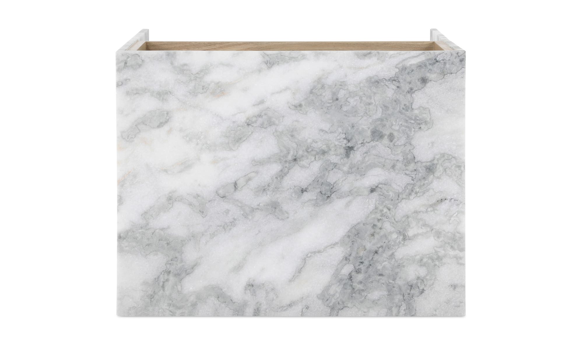 Moe's - Lin Contemporary Accent Table in White Marble