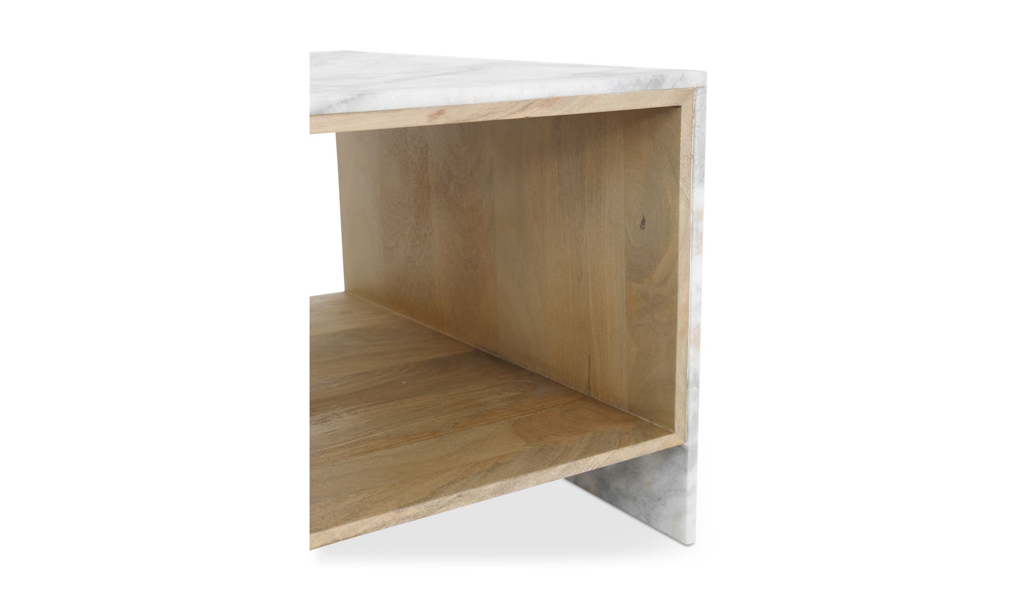 Moe's - Lin Contemporary Coffee Table in White Marble