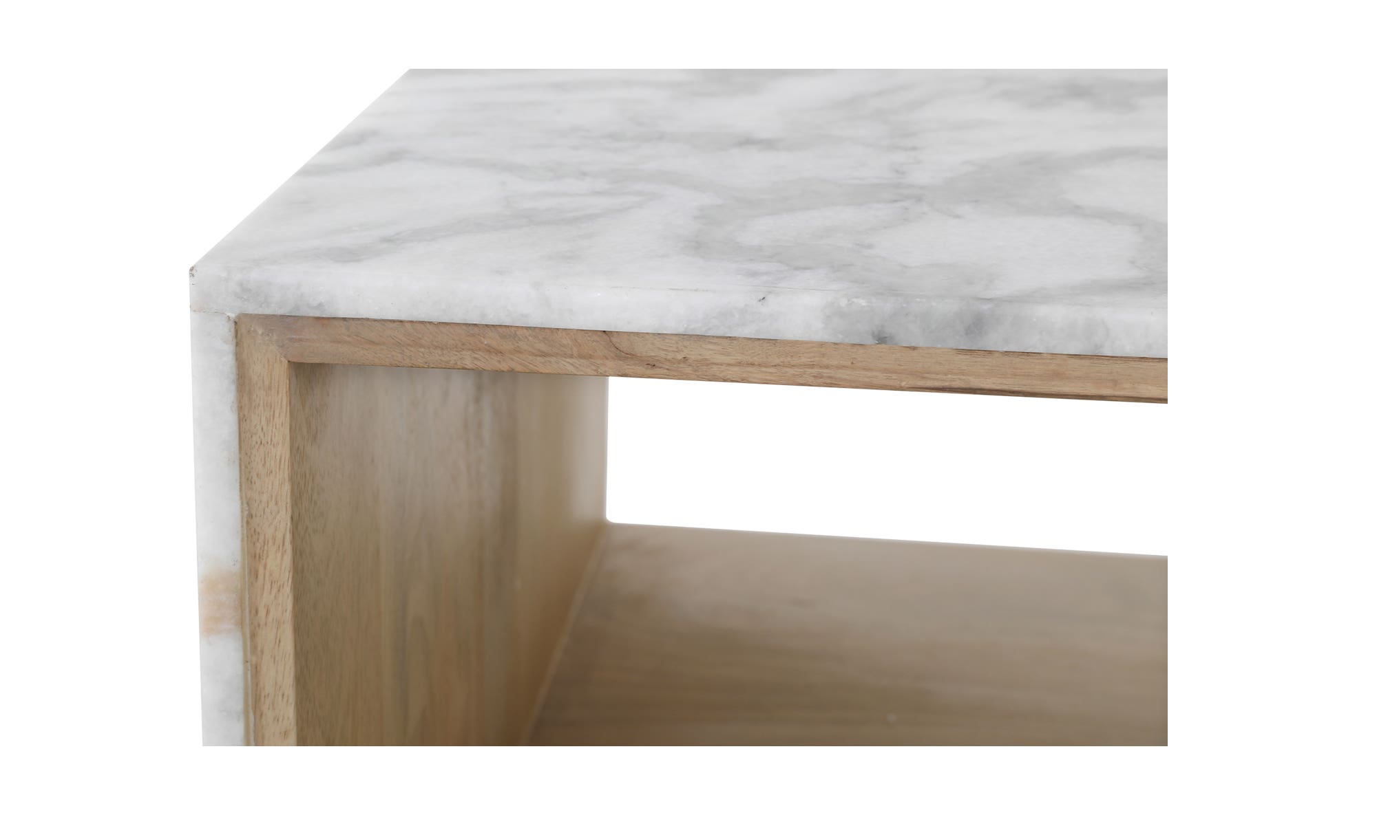 Moe's - Lin Contemporary Coffee Table in White Marble