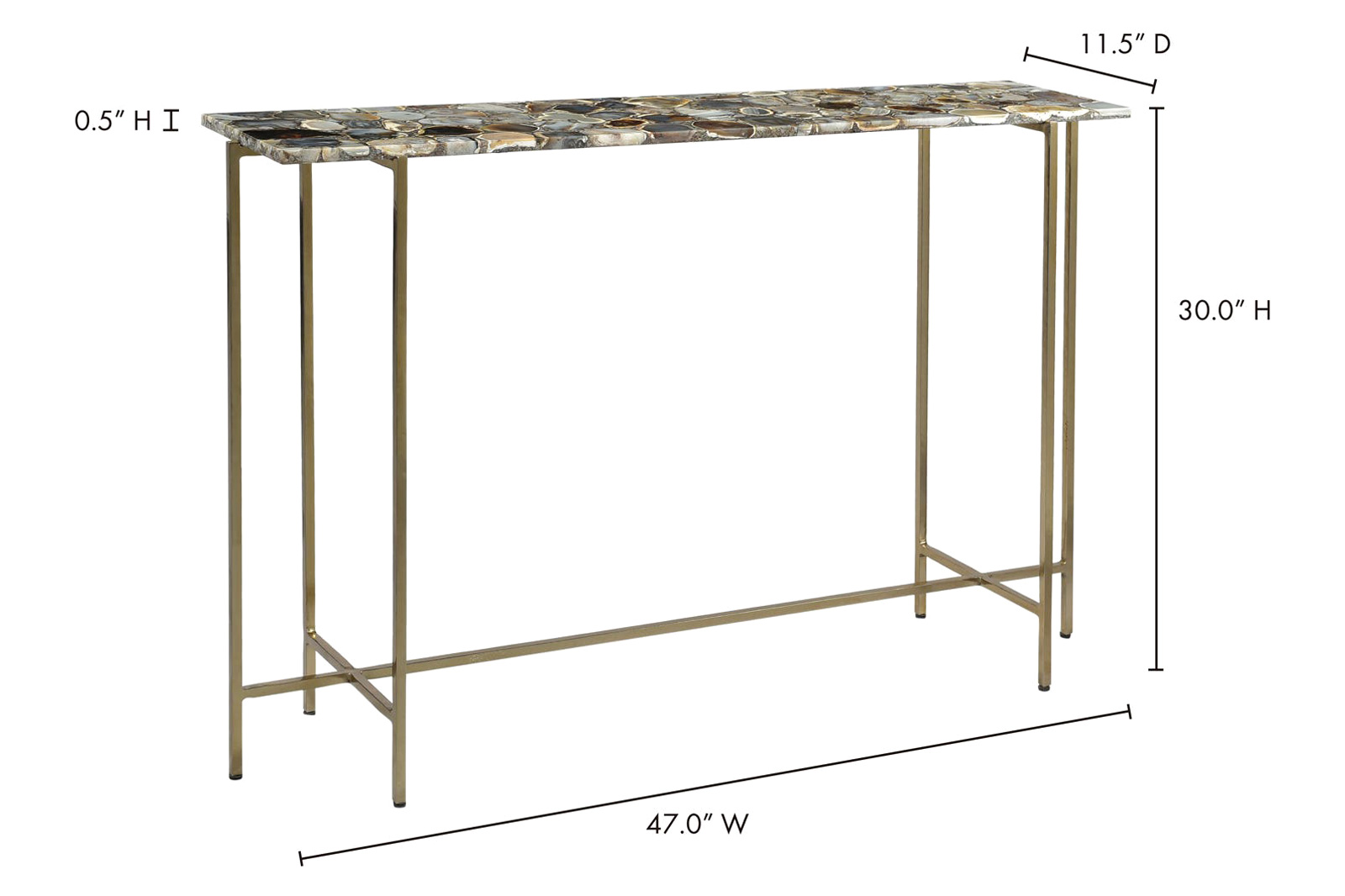 Moe's - Agate Console Table in Multi-Color