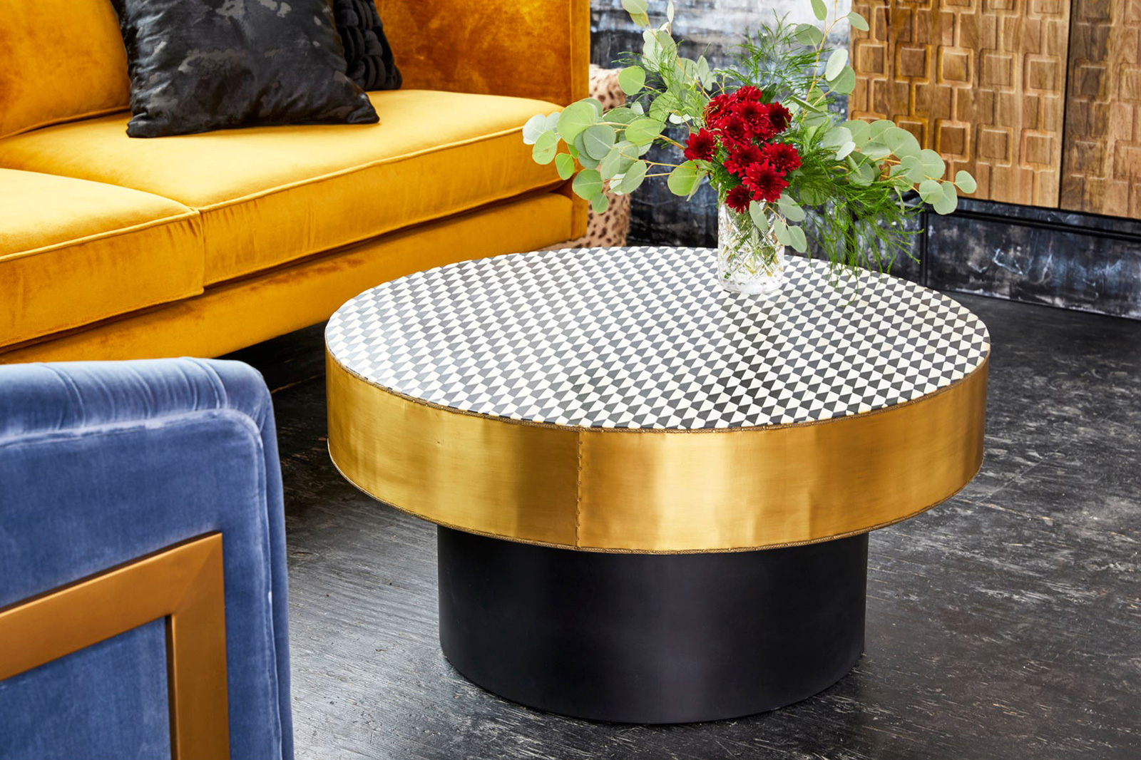 Moe's - Optic Coffee Table in Brass