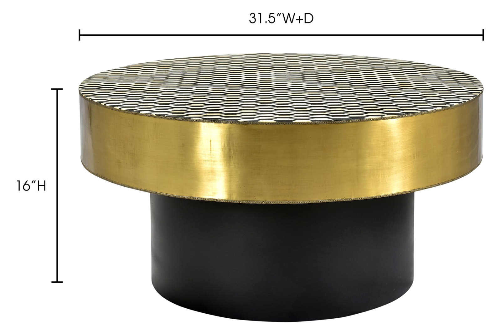 Moe's - Optic Coffee Table in Brass