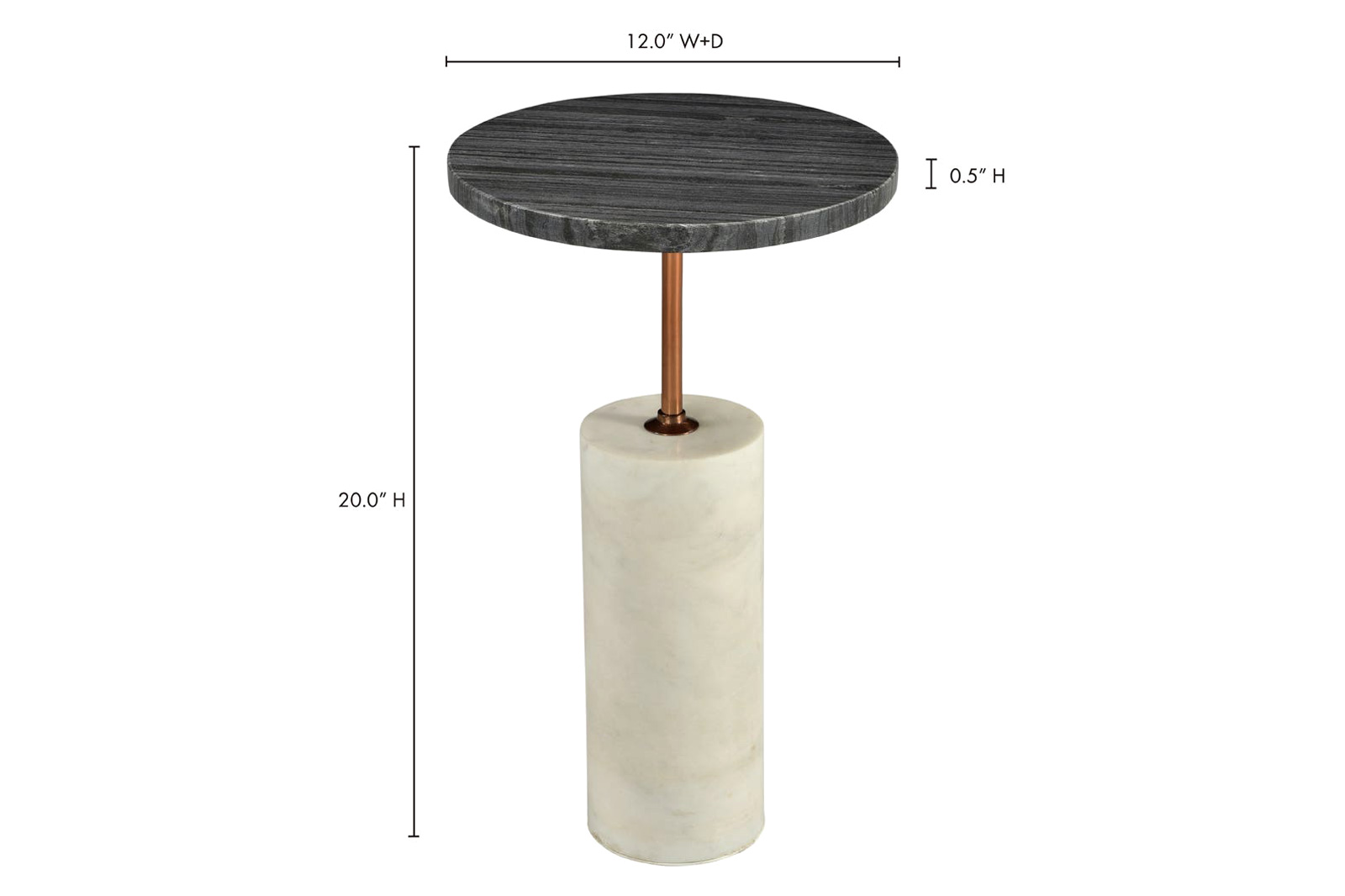 Moe's - Dusk Accent Table in Gray